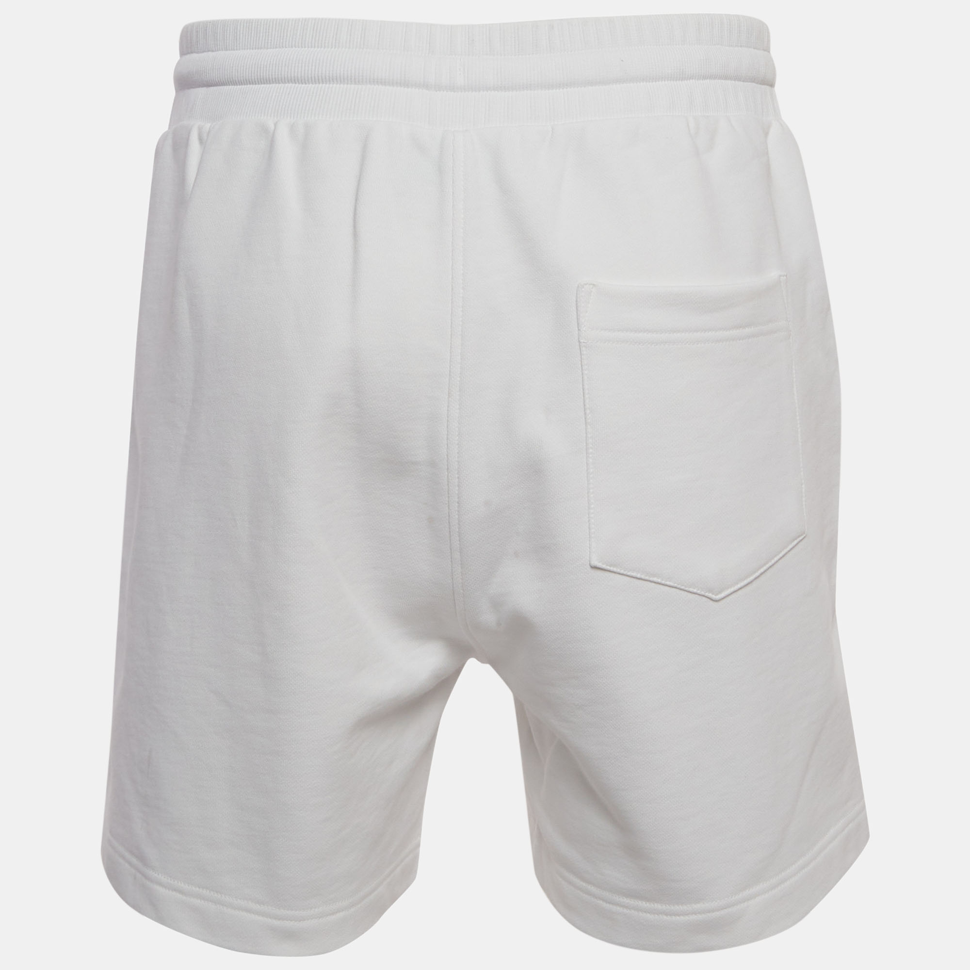 Casablanca White 3D Logo Print Cotton Drawstring Sweatshorts L