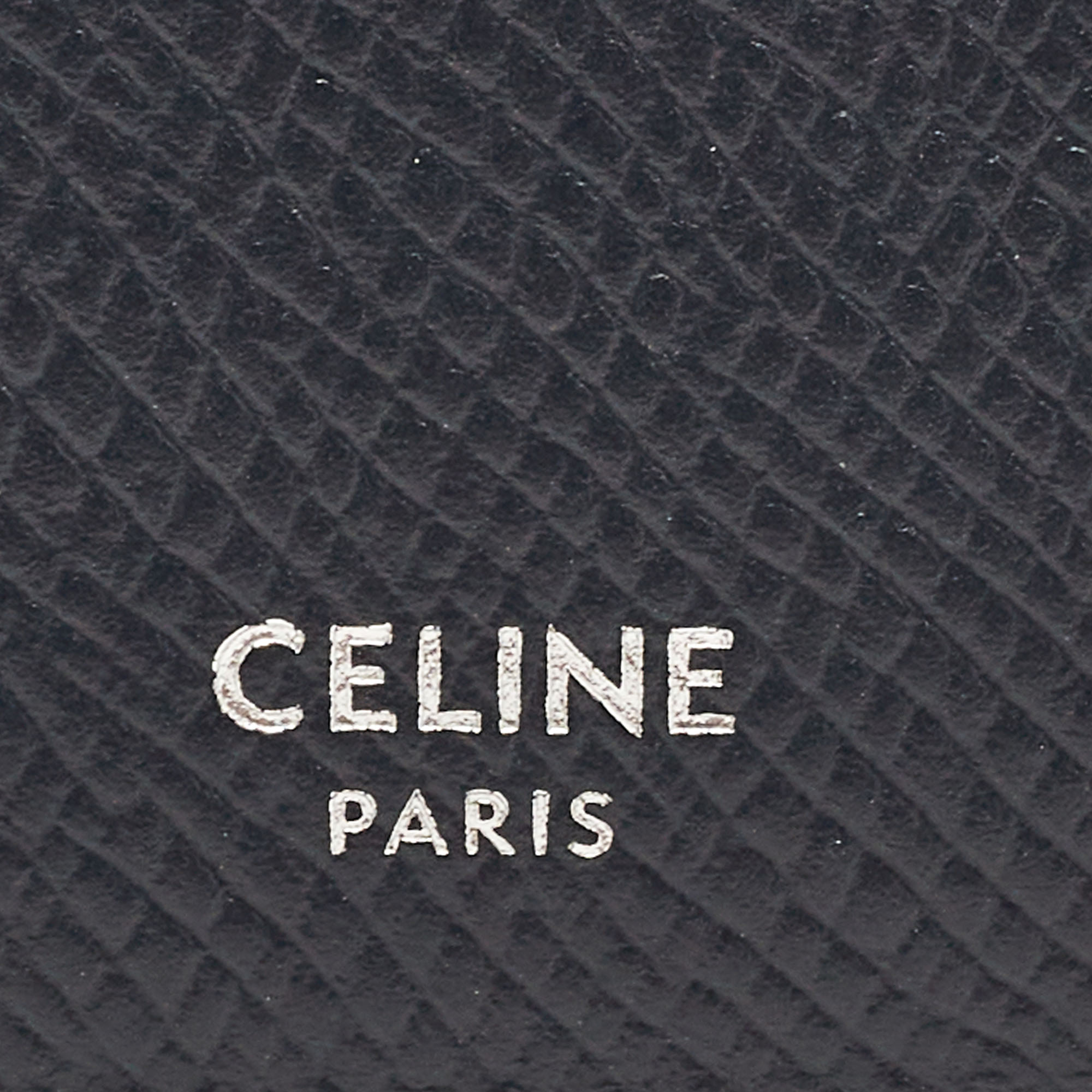 Celine Dark Blue Leather Zip Card Holder