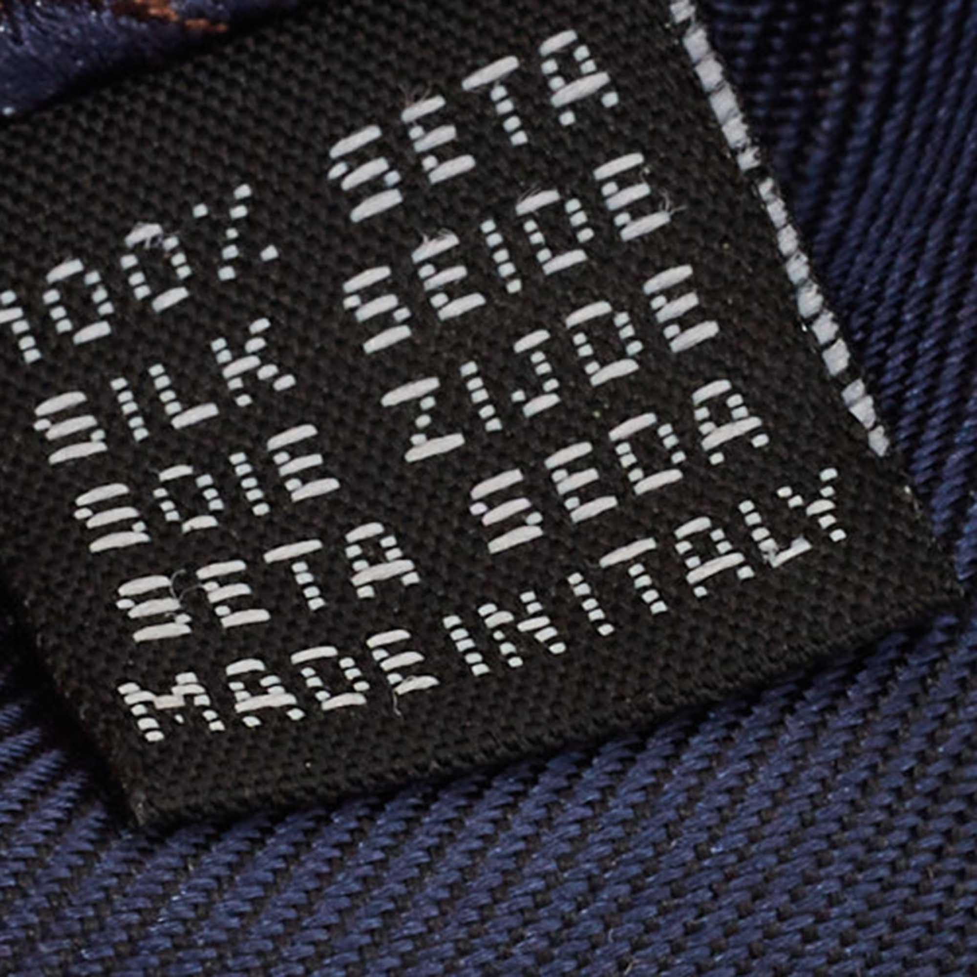 CH Carolina Herrera Navy Blue Logo Monogram Silk Tie