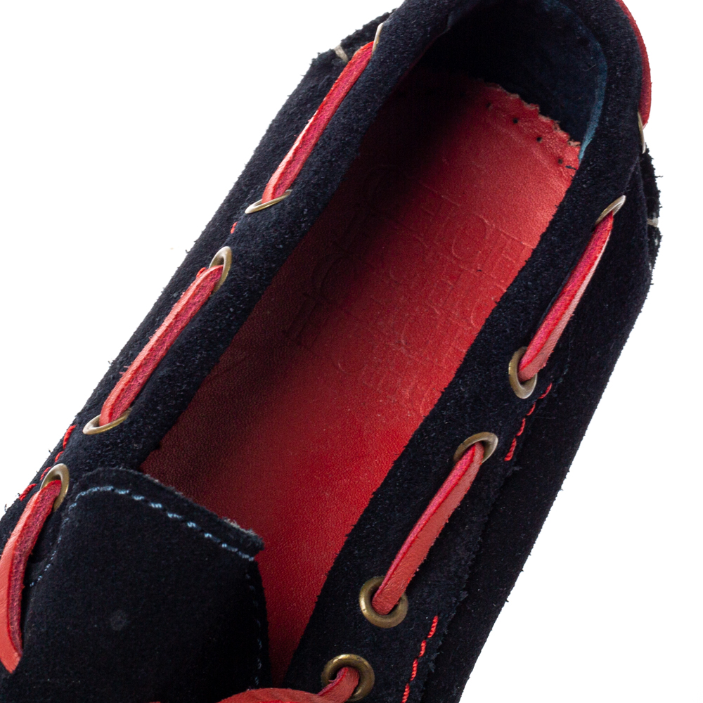 CH Carolina Herrera Black Suede Loafers Size 41