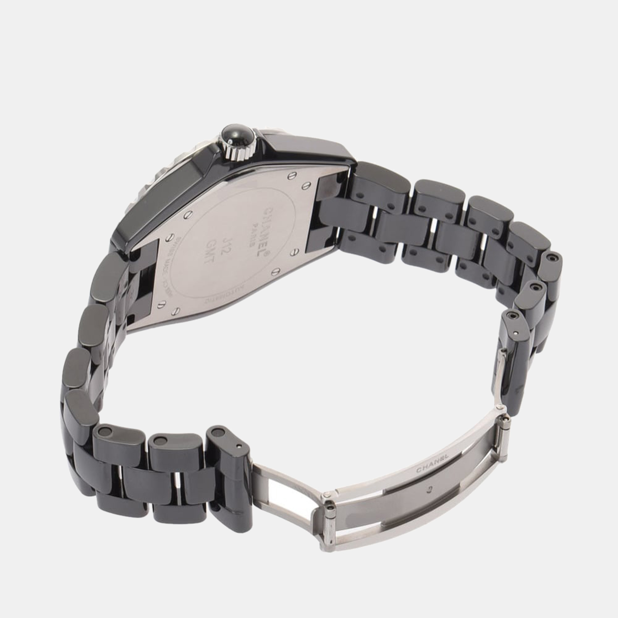 Chanel Black Ceramic J12 H2916 Automatic Men's Wristwatch 42 Mm