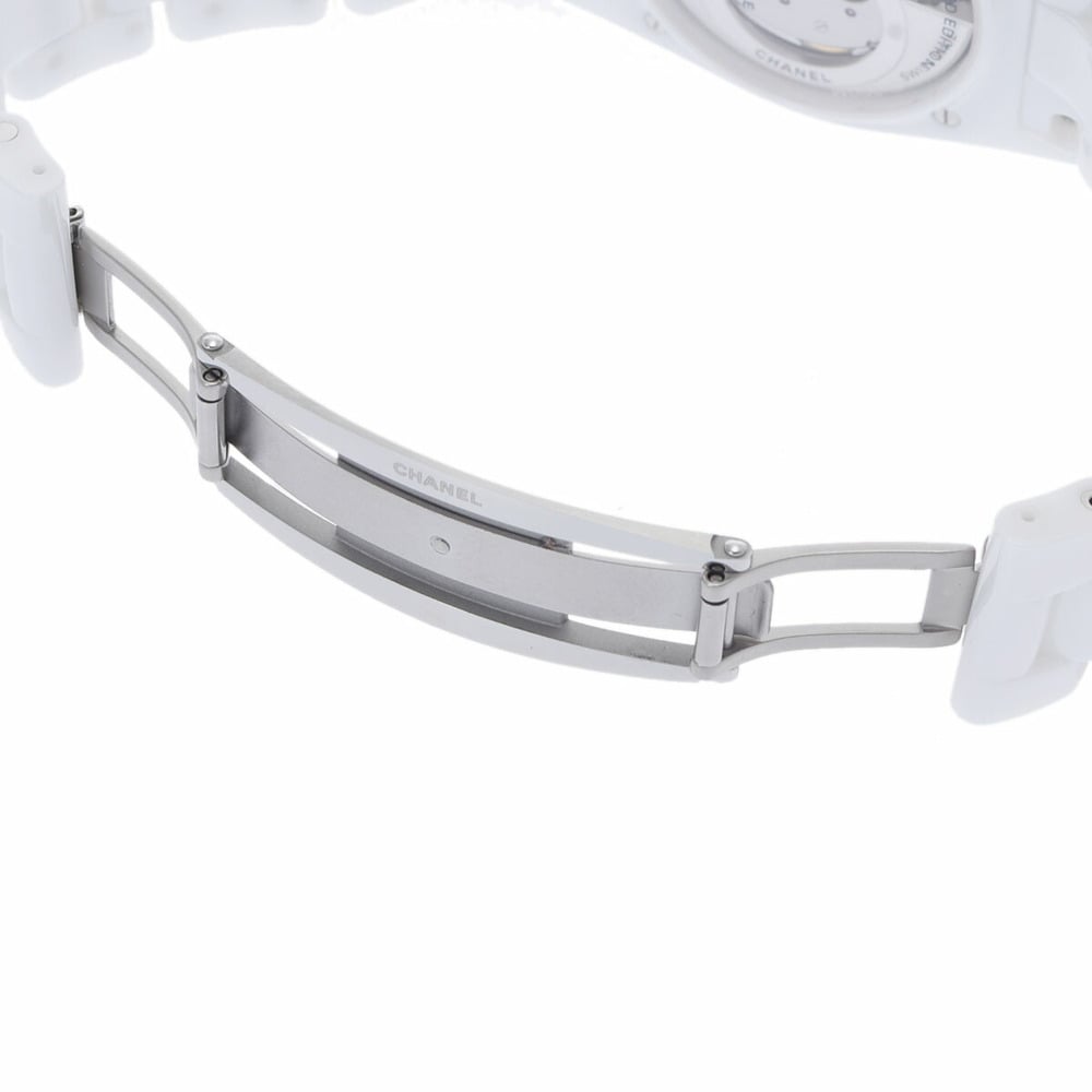 Chanel White Stainless Steel Ceramic J12 H7481 Men's Wristwatch 38 Mm