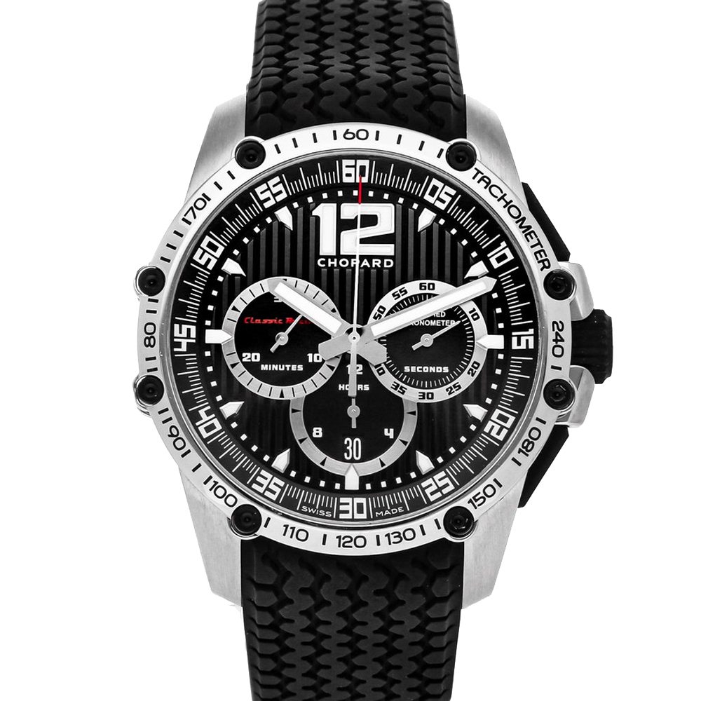 Chopard Black Stainless Steel Classic Racing Superfast Chronograph 168523-3001 Men's Wristwatch 45 MM