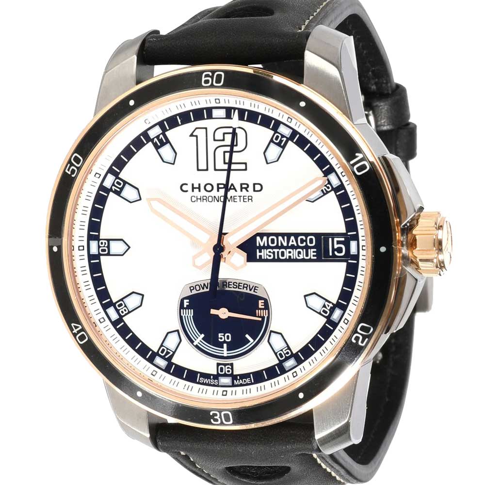 Chopard Silver 18K Rose Gold And Stainless Steel Grand Prix de Monaco 168569-9001 Men's Wristwatch 44.5 MM