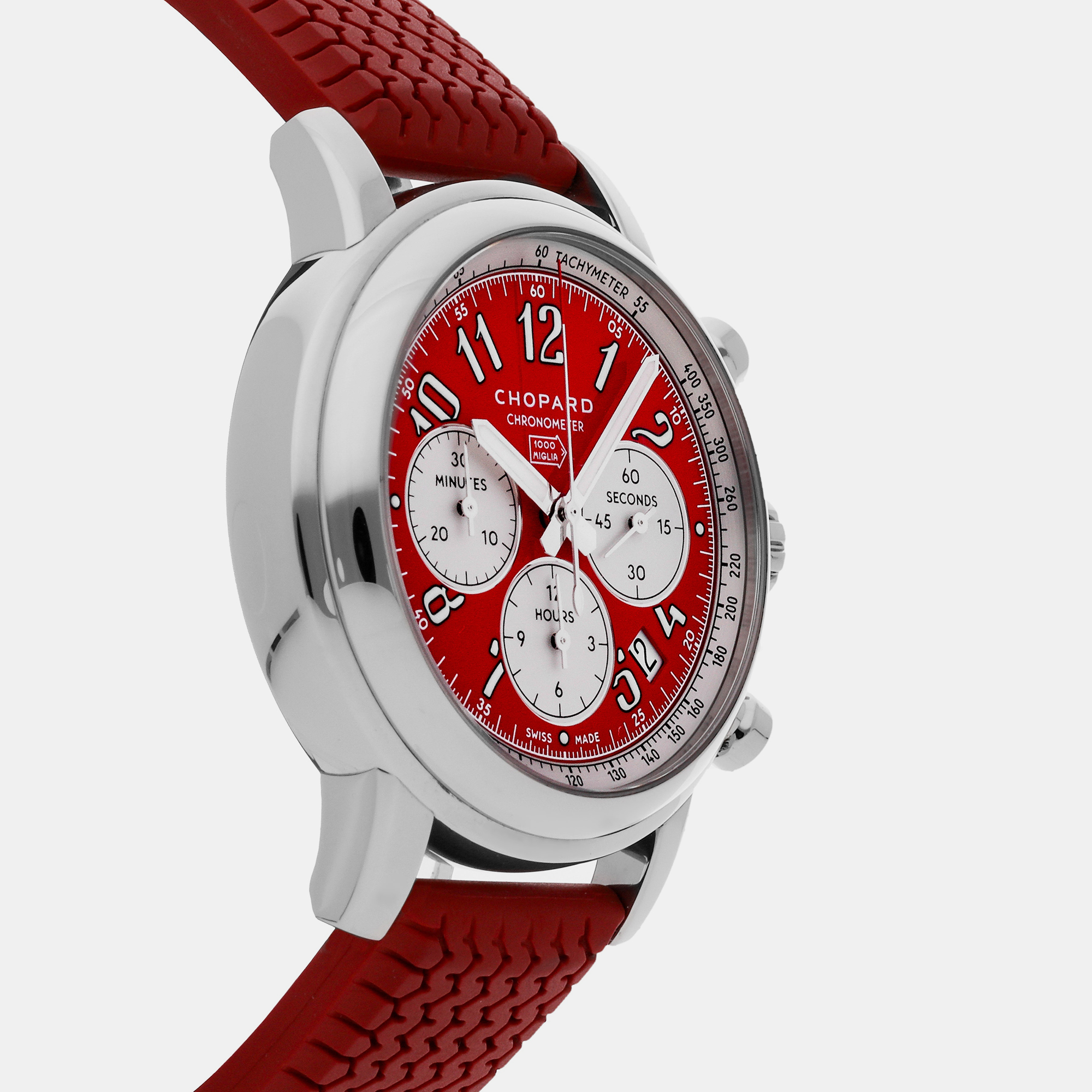 Chopard Red Stainless Steel Mille Miglia 168589-3008 Automatic Men's Wristwatch 42 Mm