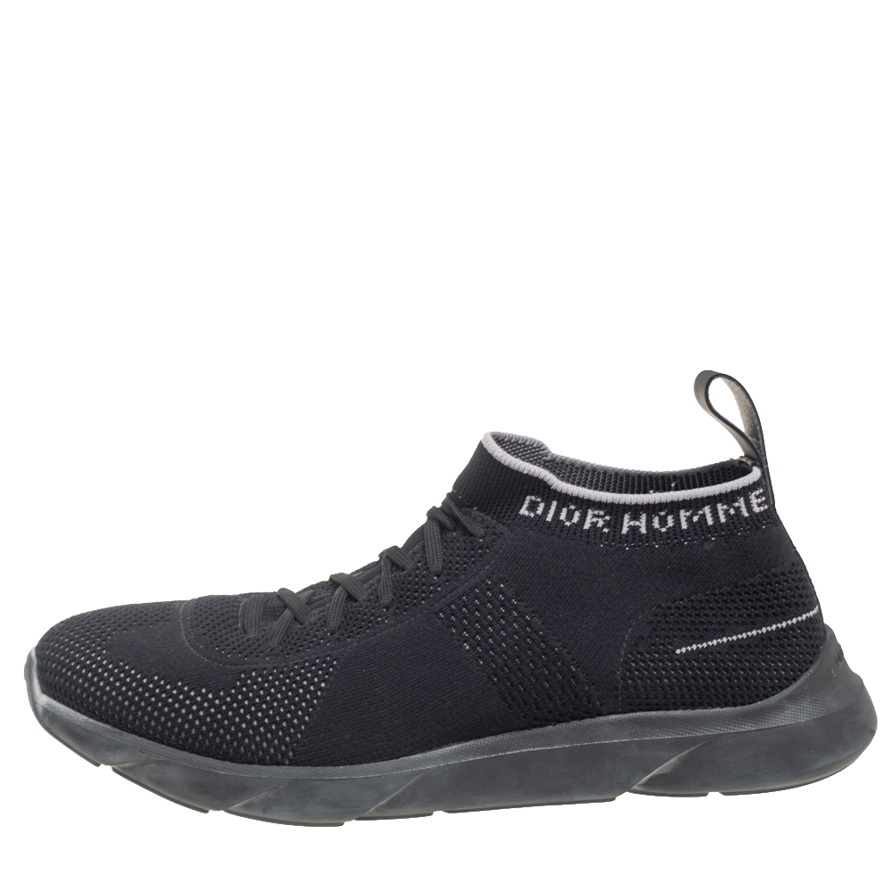 Dior Black Knit B21 Socks Low-Top Sneakers Size 41.5