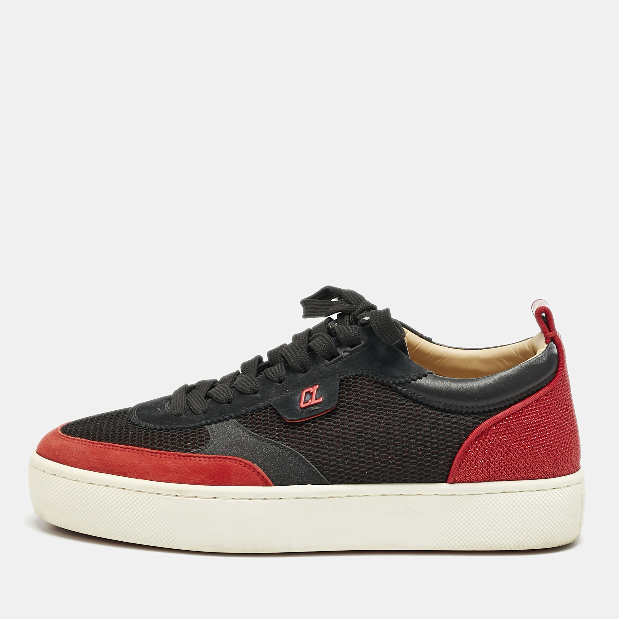 Christian Louboutin Red/Black Leather and Mesh Happyrui Sneakers Size
Christian Louboutin Red/Black Leather and Mesh Happyrui Sneakers Size