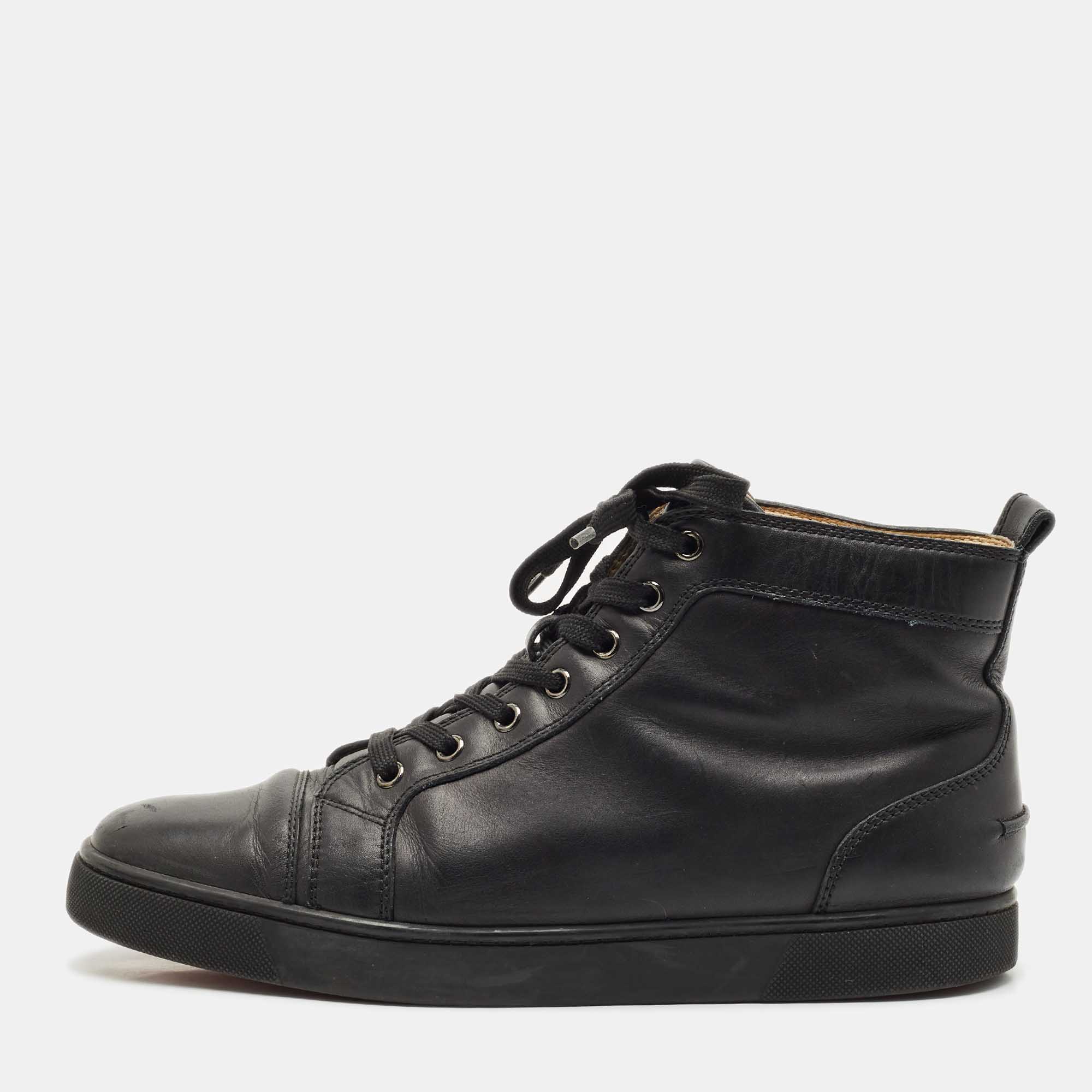 Christian Louboutin Black Leather Louis High Top Sneakers Size
Christian Louboutin Black Leather Louis High Top Sneakers Size