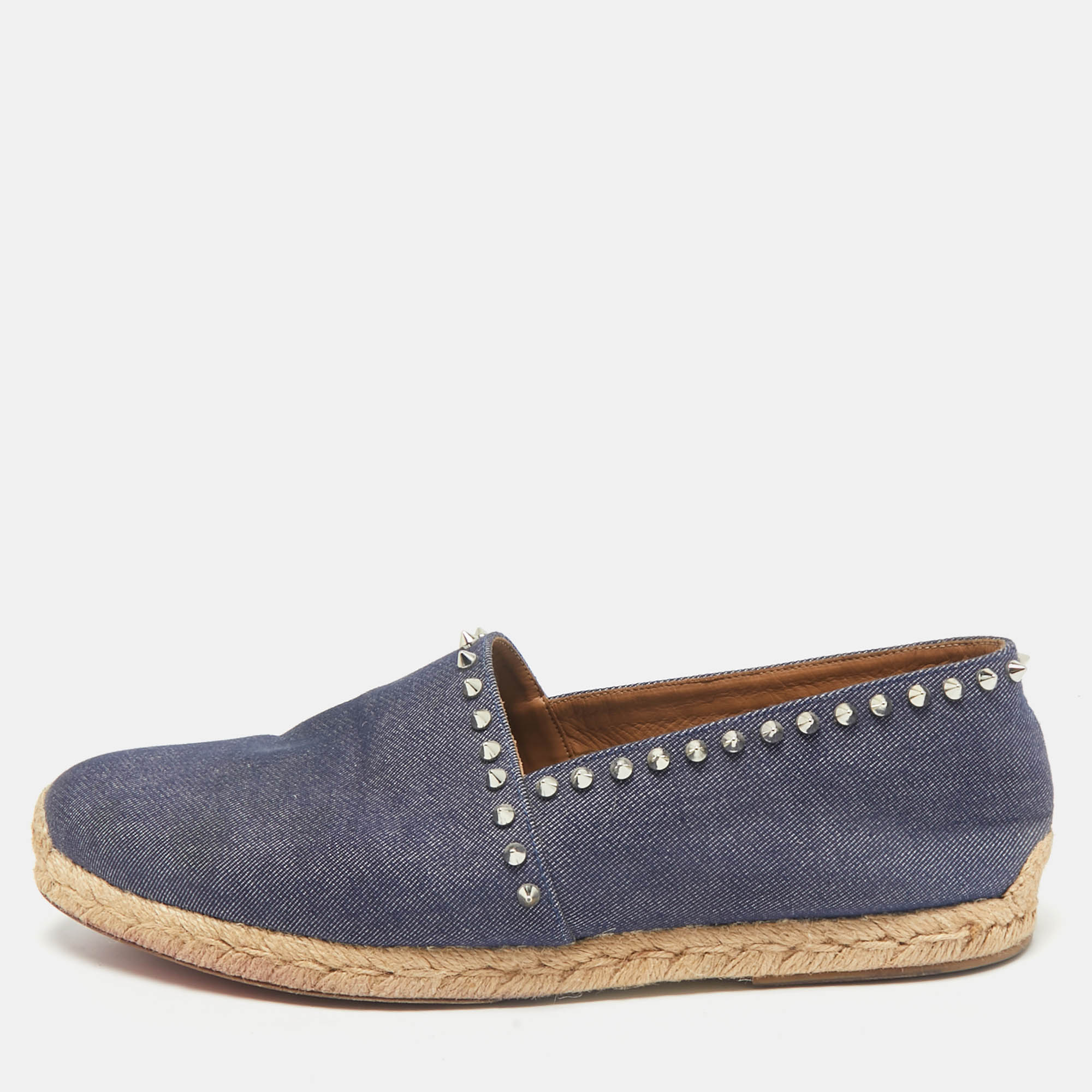 Christian Louboutin Blue Denim Spike Trim Espadrille Flats Size
Christian Louboutin Blue Denim Spike Trim Espadrille Flats Size