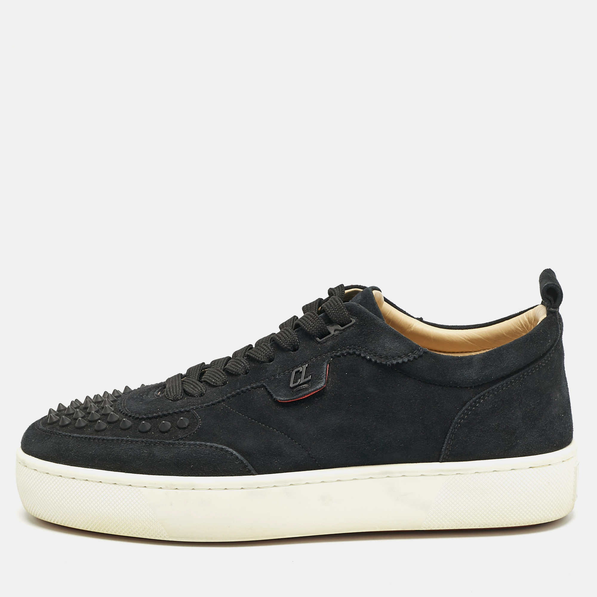 Christian Louboutin Black Suede Happyrui Spikes Low Top Sneakers Size
Christian Louboutin Black Suede Happyrui Spikes Low Top Sneakers Size