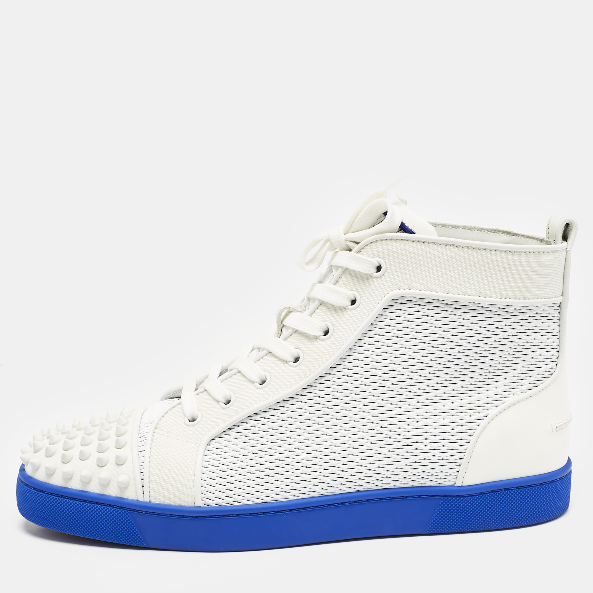 Christian Louboutin Grey Canvas and Leather Louis High Top Sneakers Size
Christian Louboutin Grey Canvas and Leather Louis High Top Sneakers Size