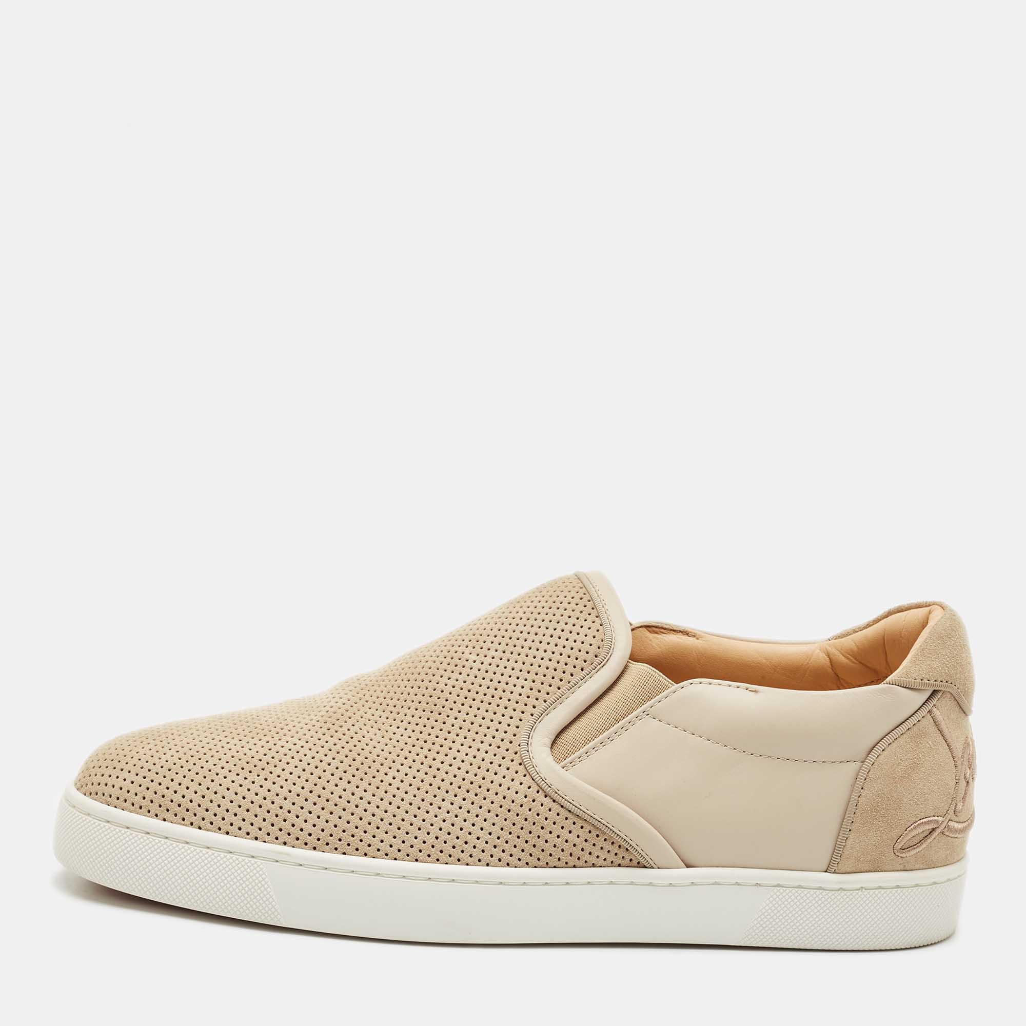 Christian Louboutin Beige Leather and Suede Louis Junior Slip On Sneakers Size
Christian Louboutin Beige Leather and Suede Louis Junior Slip On Sneakers Size