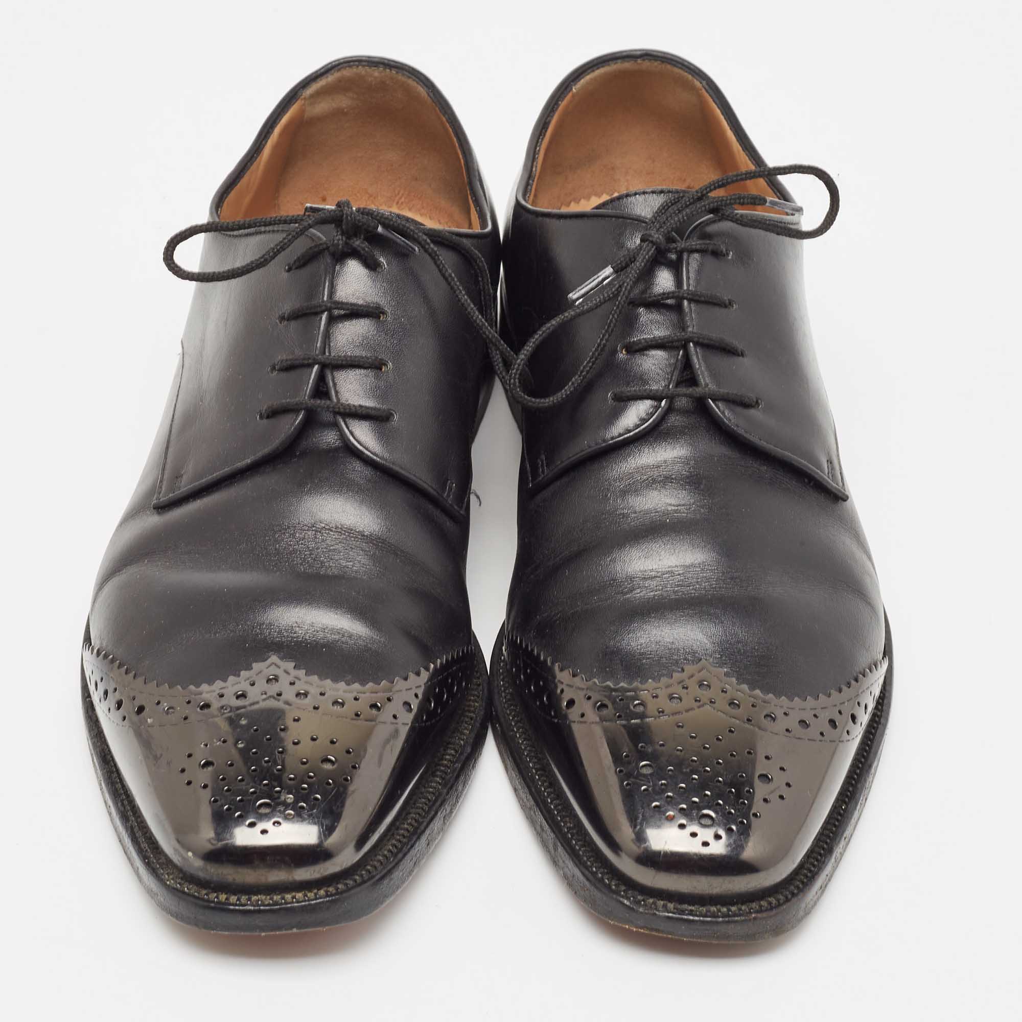 Christian Louboutin Black Leather Gareth Derby Size 40