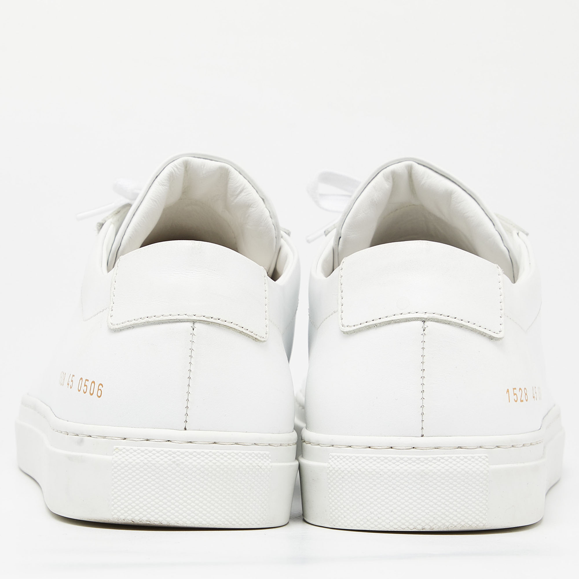 Common Projects White Leather Achilles Sneakers Size 45