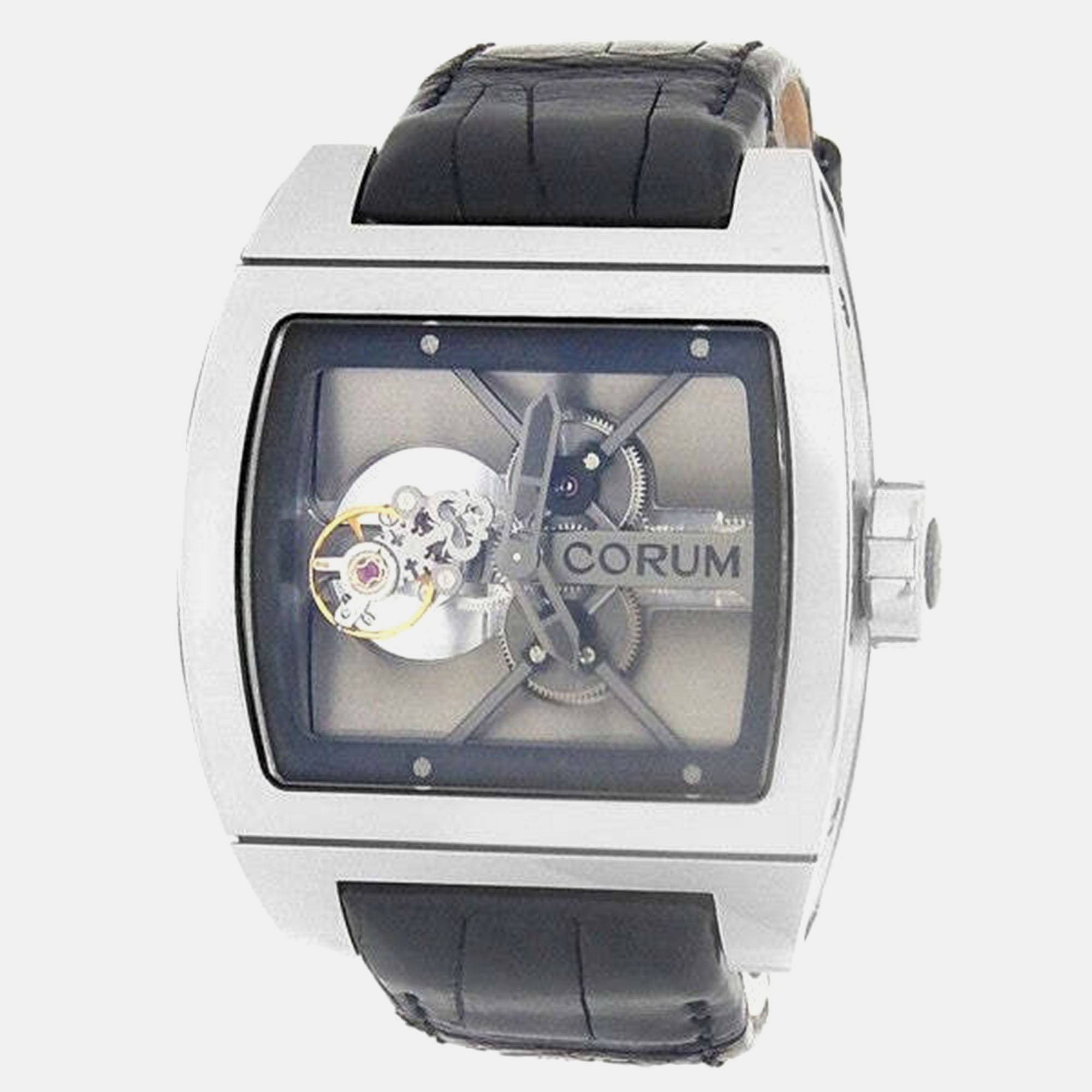 Corum Ti-Bridge 022.700.04/0F01 0000 Manual Winding Skeleton Titanium Men’s Wristwatch 42 mm, Silver
Corum Ti-Bridge 022.700.04/0F01 0000 Manual Winding Skeleton Titanium Men’s Wristwatch 42 mm, Silver