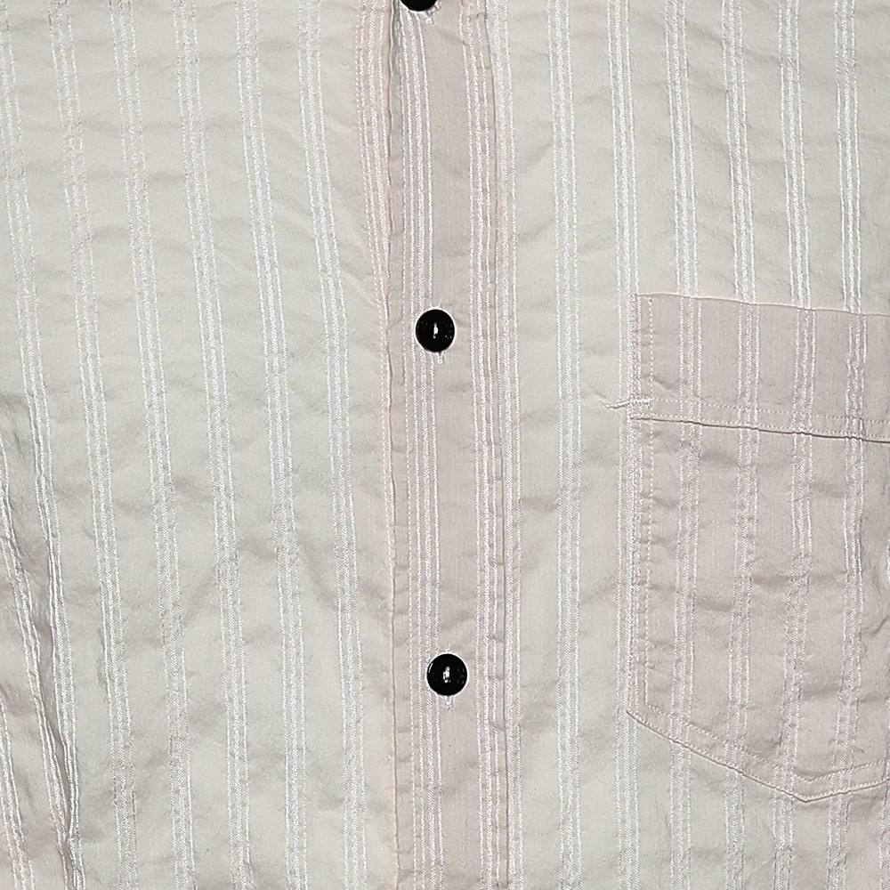 D&G Pink Textured Striped Cotton Button Front Shirt XL