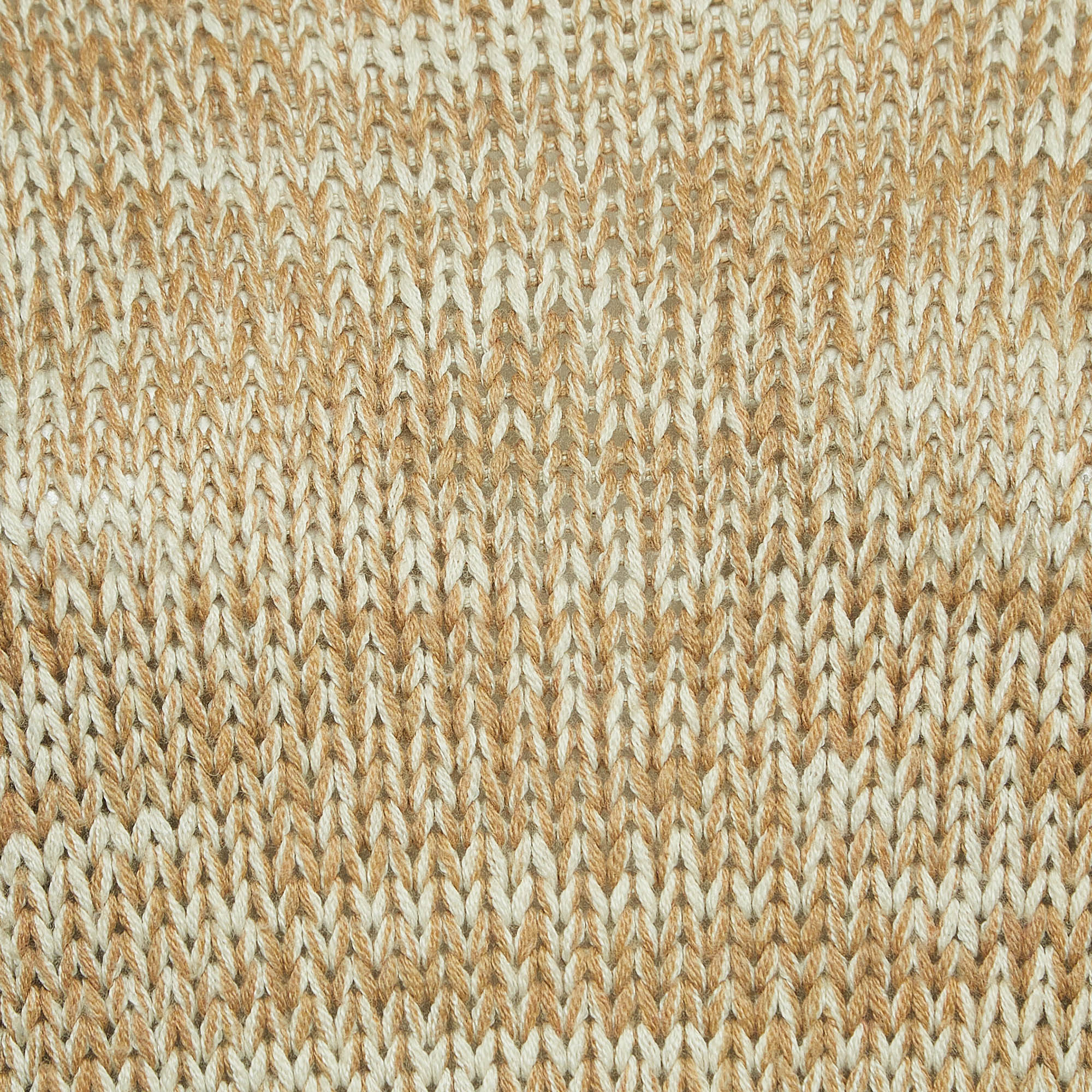 D&G Brown Patterned Wool Turtleneck Sweater L