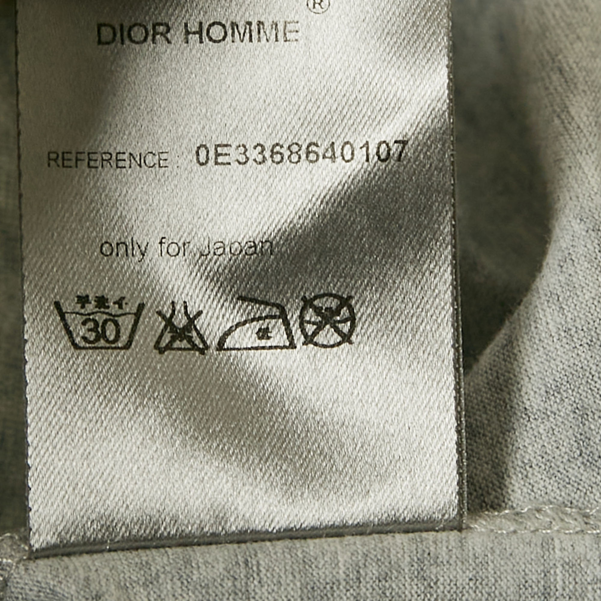 Dior Homme Grey Printed Cotton Jersey T-Shirt S