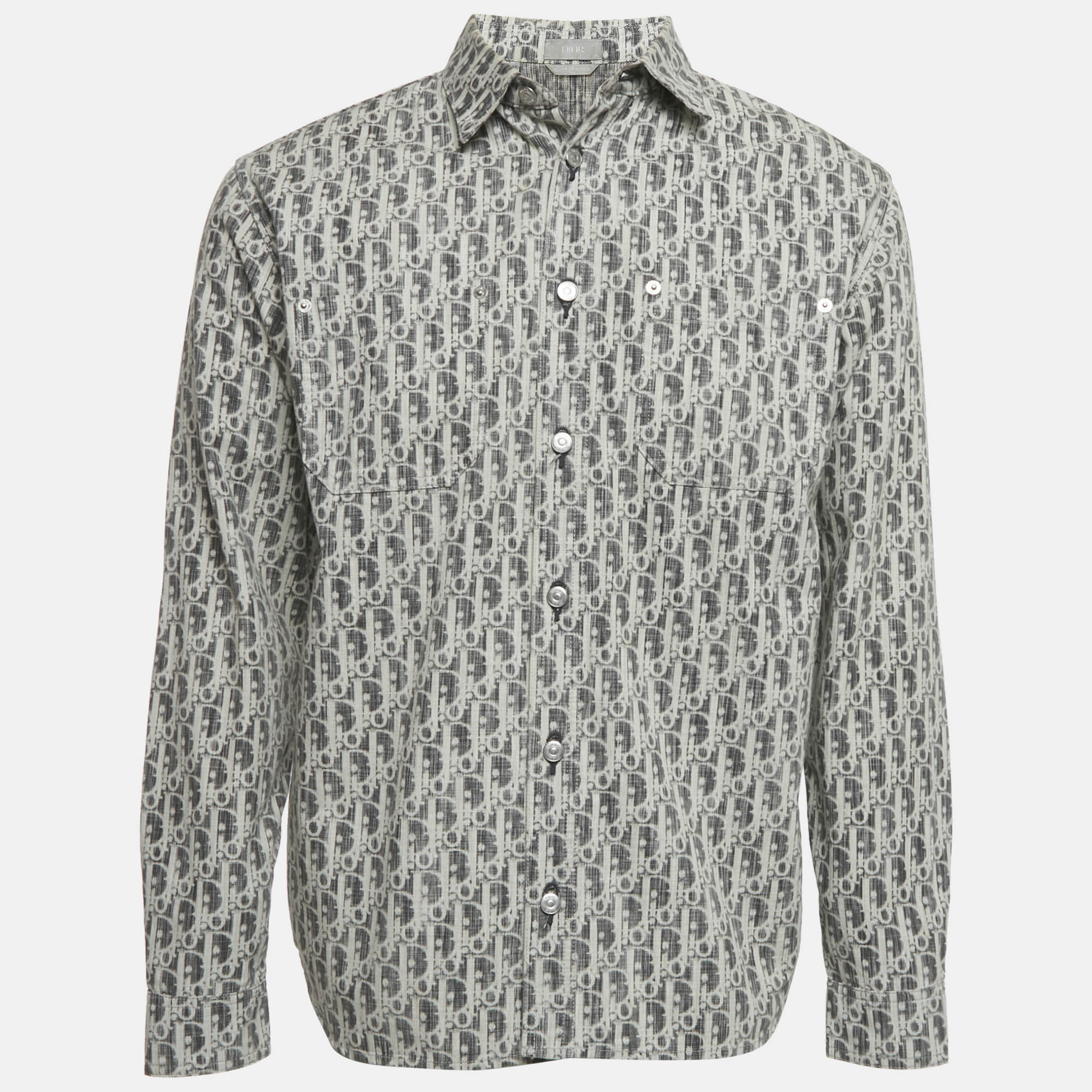 Dior Homme Grey Oblique Cotton Oversized Shirt S
Dior Homme Grey Oblique Cotton Oversized Shirt S