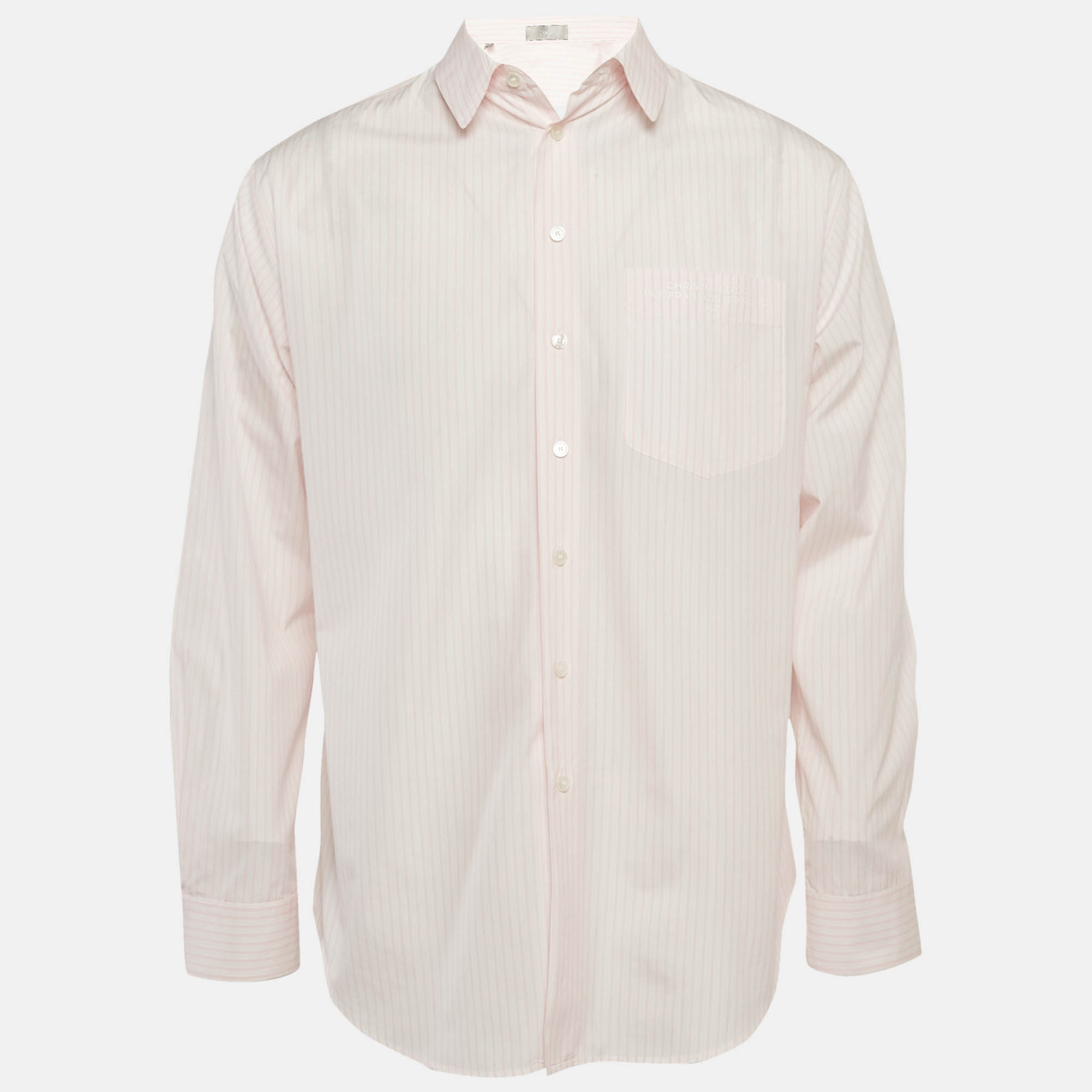 Dior Homme Pink Striped Cotton Long Sleeve Shirt S
Dior Homme Pink Striped Cotton Long Sleeve Shirt S