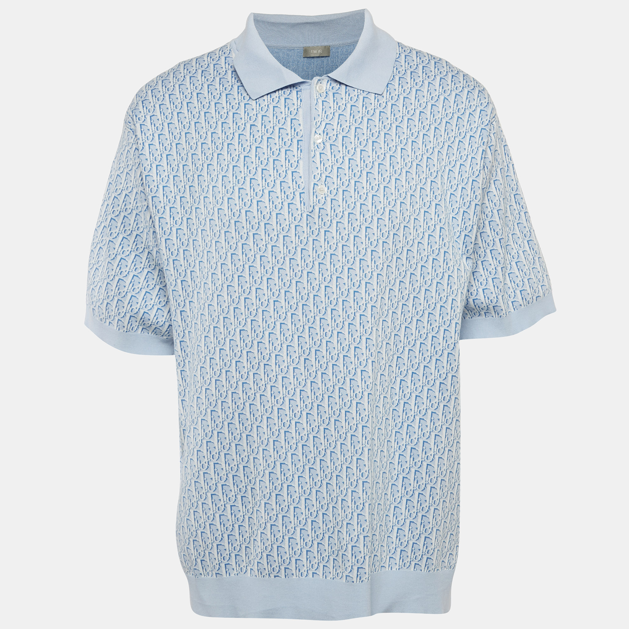 Dior Homme Blue Oblique Jersey Polo T-Shirt XXXL
Dior Homme Blue Oblique Jersey Polo T-Shirt XXXL