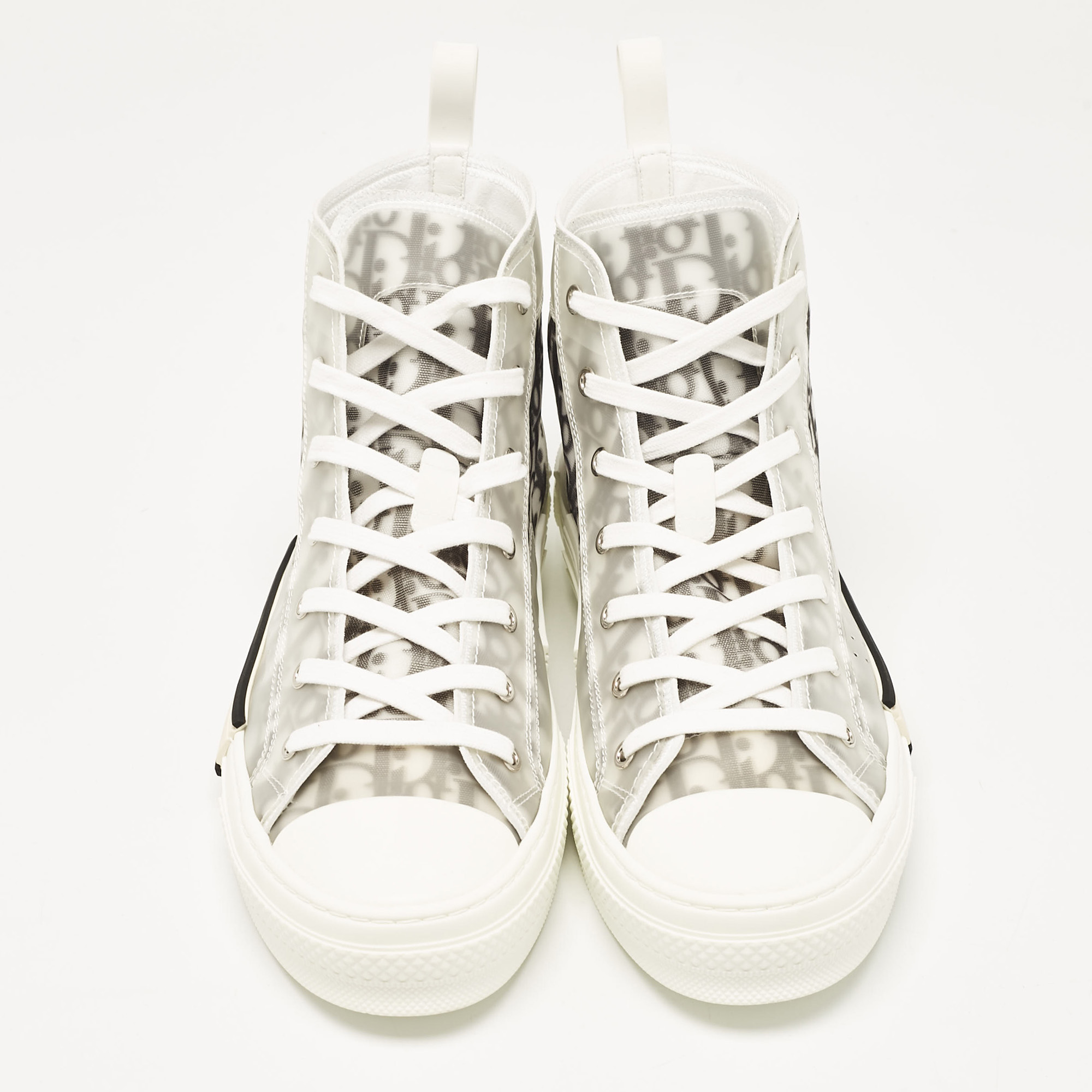 Dior Grey Mesh And Rubber B23 High Top Sneakers Size 44.5