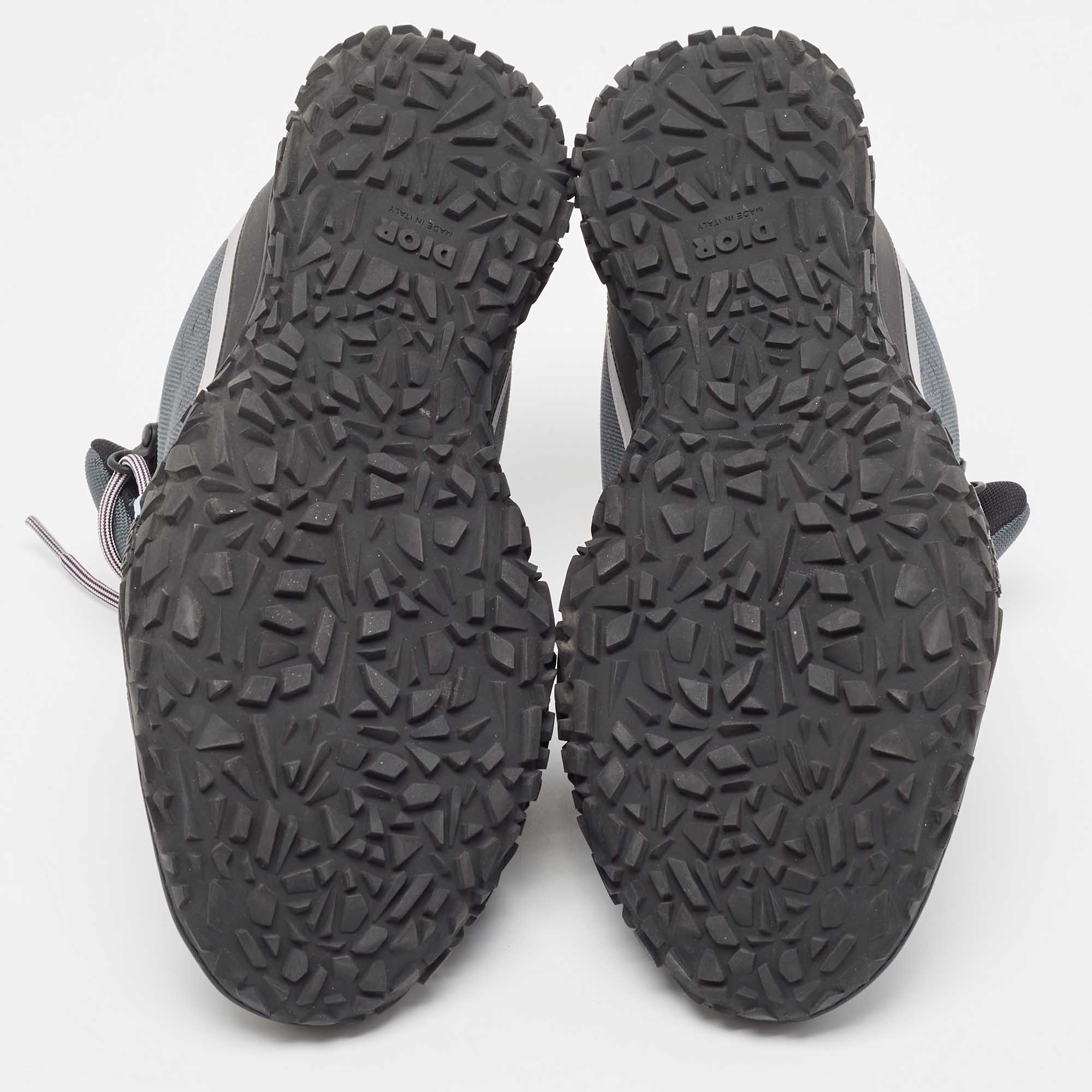 Dior Green/Black Canvas Diorizon  Lace Up Sneakers Size 45