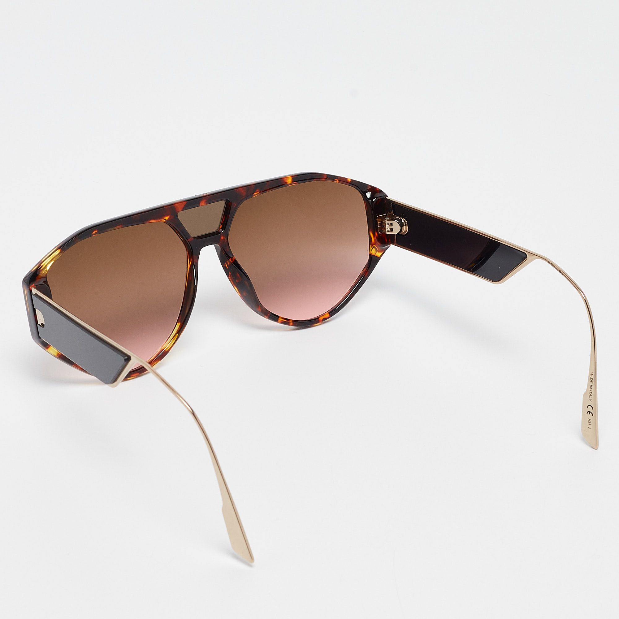 Dior Tortoise Gradient 8686 DiorClan1 Aviator Sunglasses