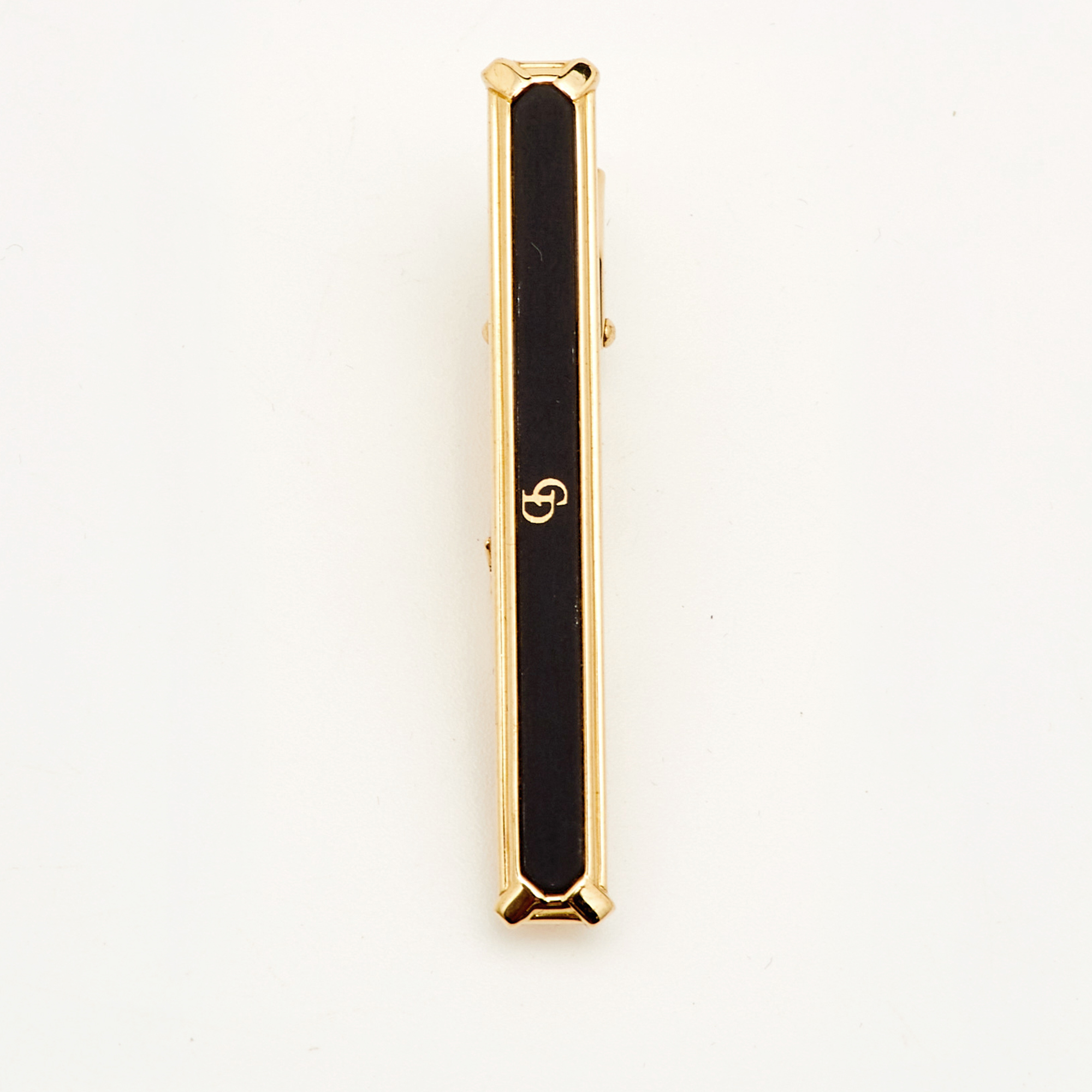 Dior Black Composite Gold Tone Tie Clip
Dior Black Composite Gold Tone Tie Clip