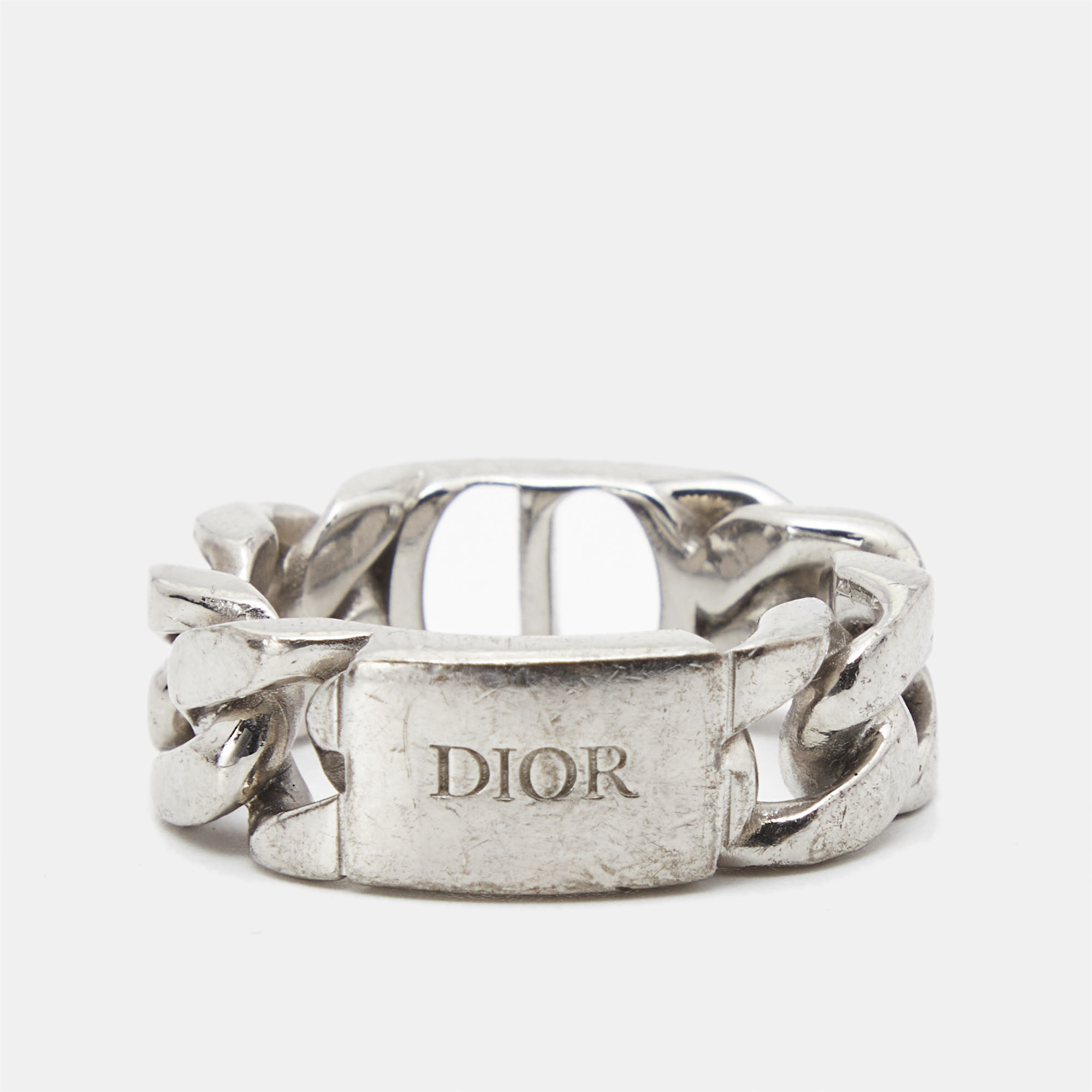 Dior CD Icon Sterling Silver Ring Size 60