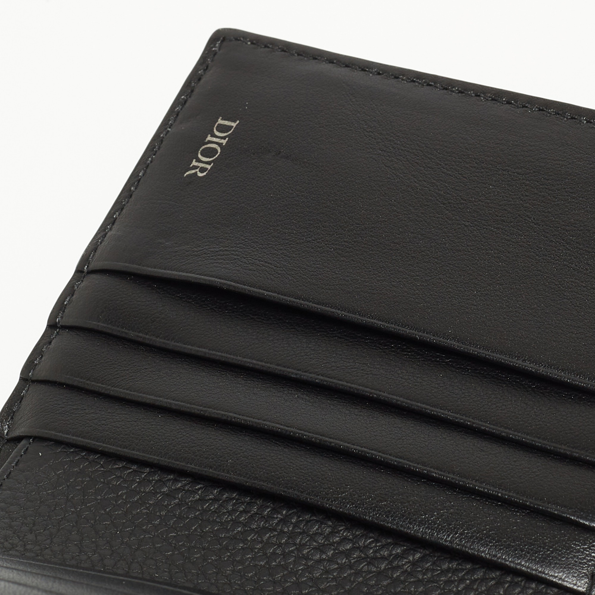 Dior Black Oblique Jacquard Bifold Wallet