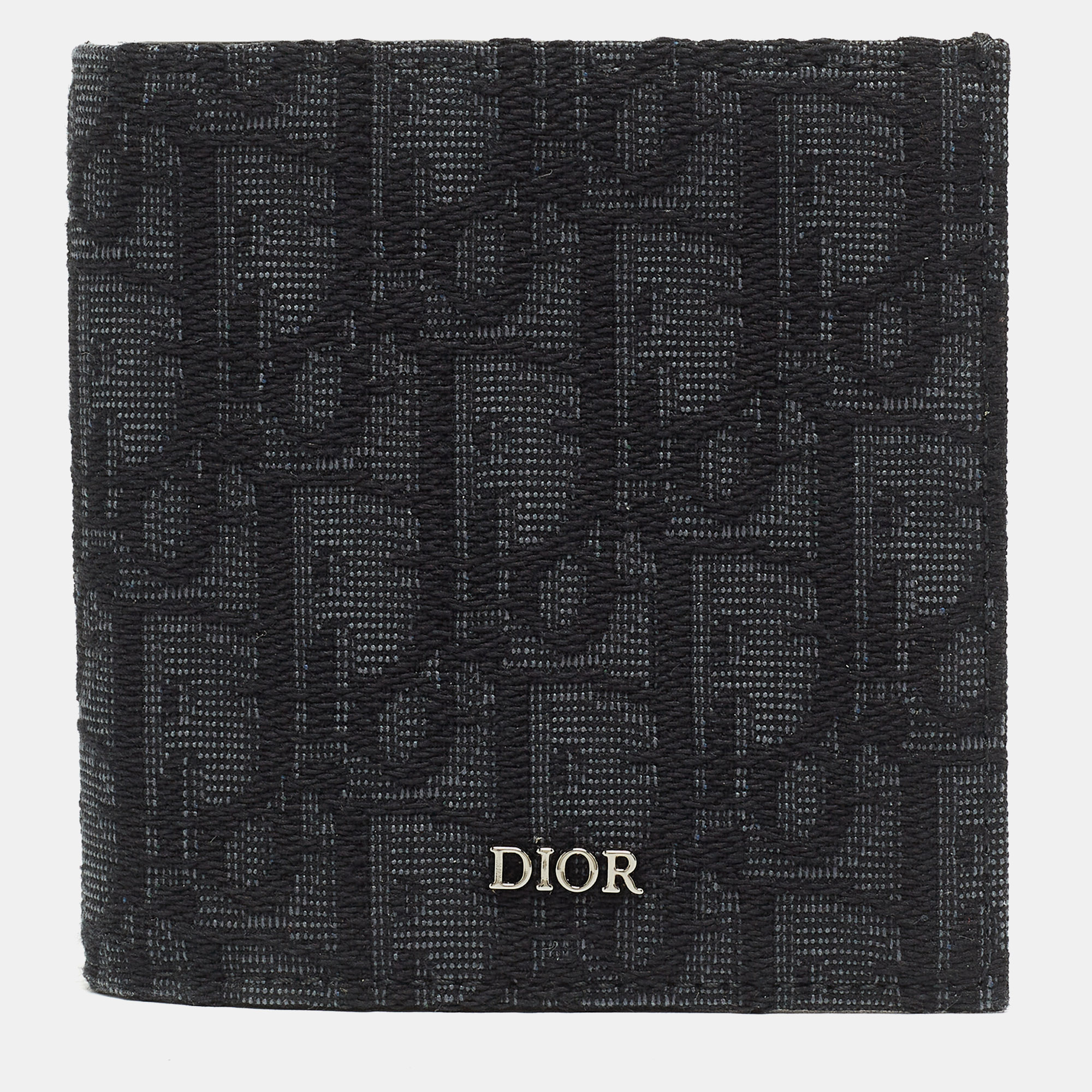 Dior Black Oblique Jacquard Bifold Wallet