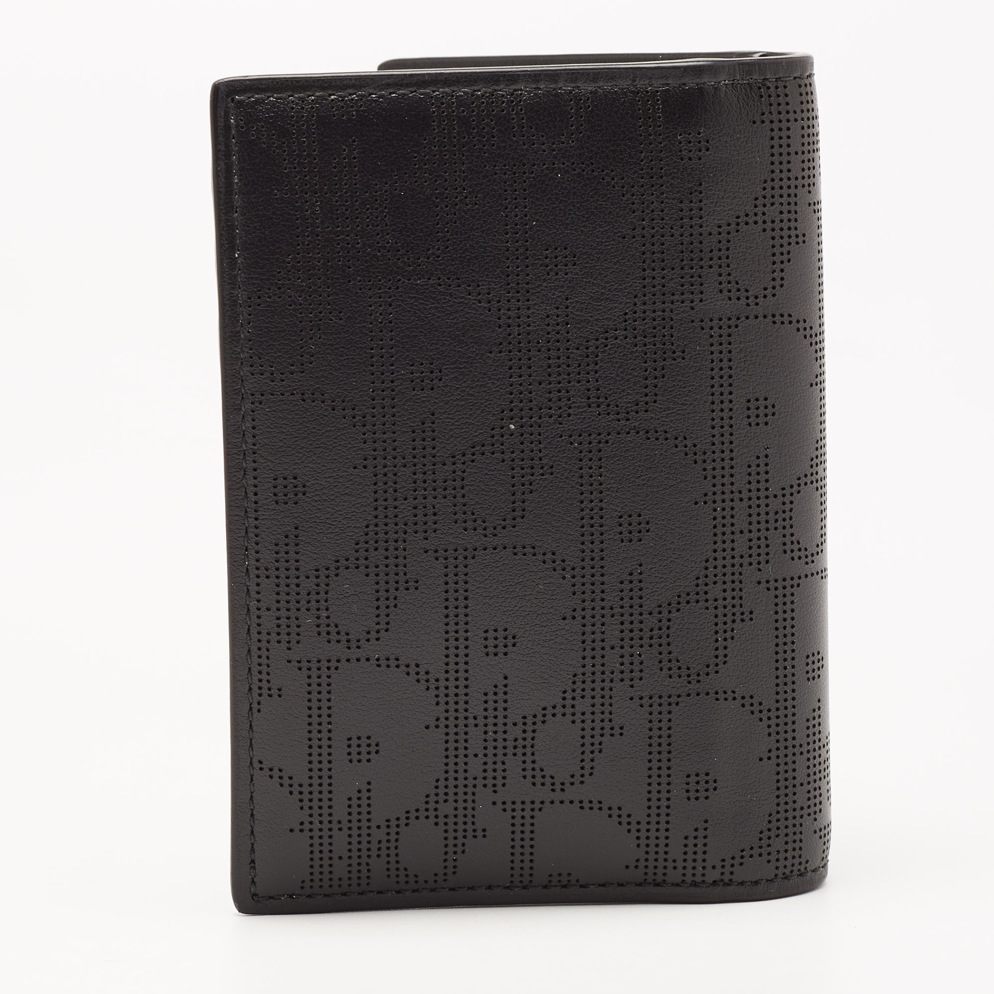 Dior Black Oblique Galaxy Leather Bifold Card Holder