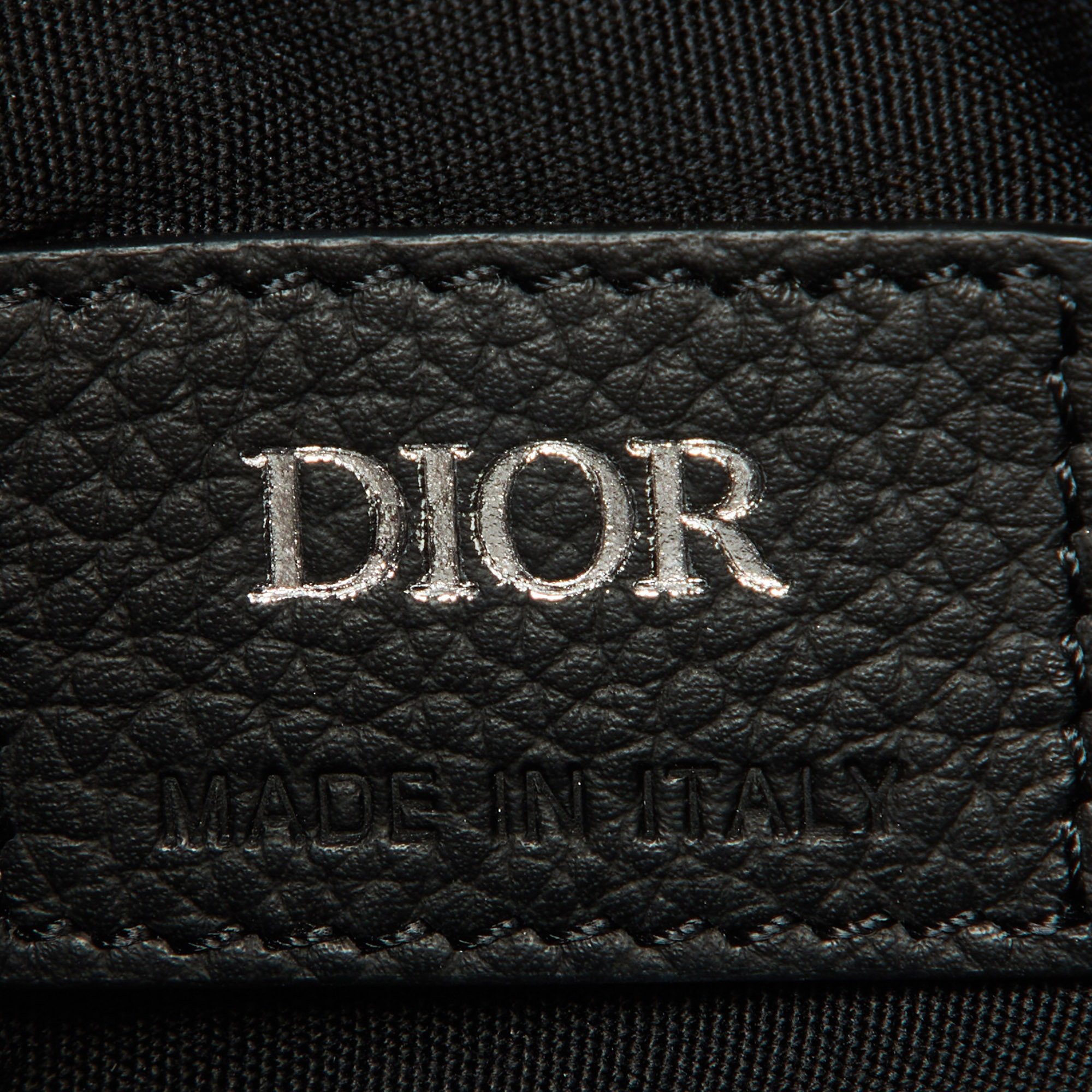 Dior Homme Blue/Black Oblique Canvas And Leather Saddle Sling Bag