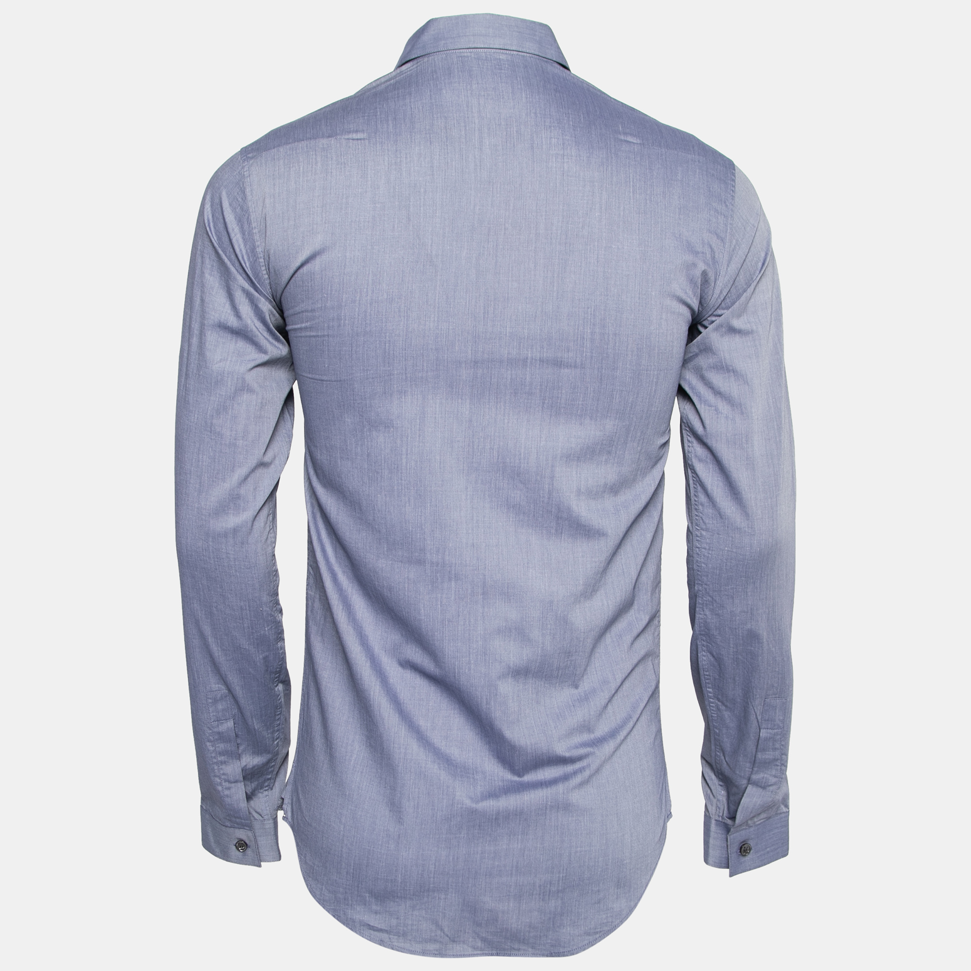 Dior Blue Cotton Button Front Shirt S