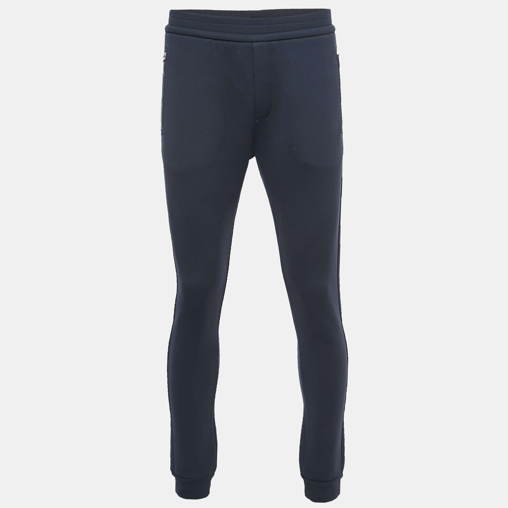 Dior Navy Blue Jersey Jogger Pants M