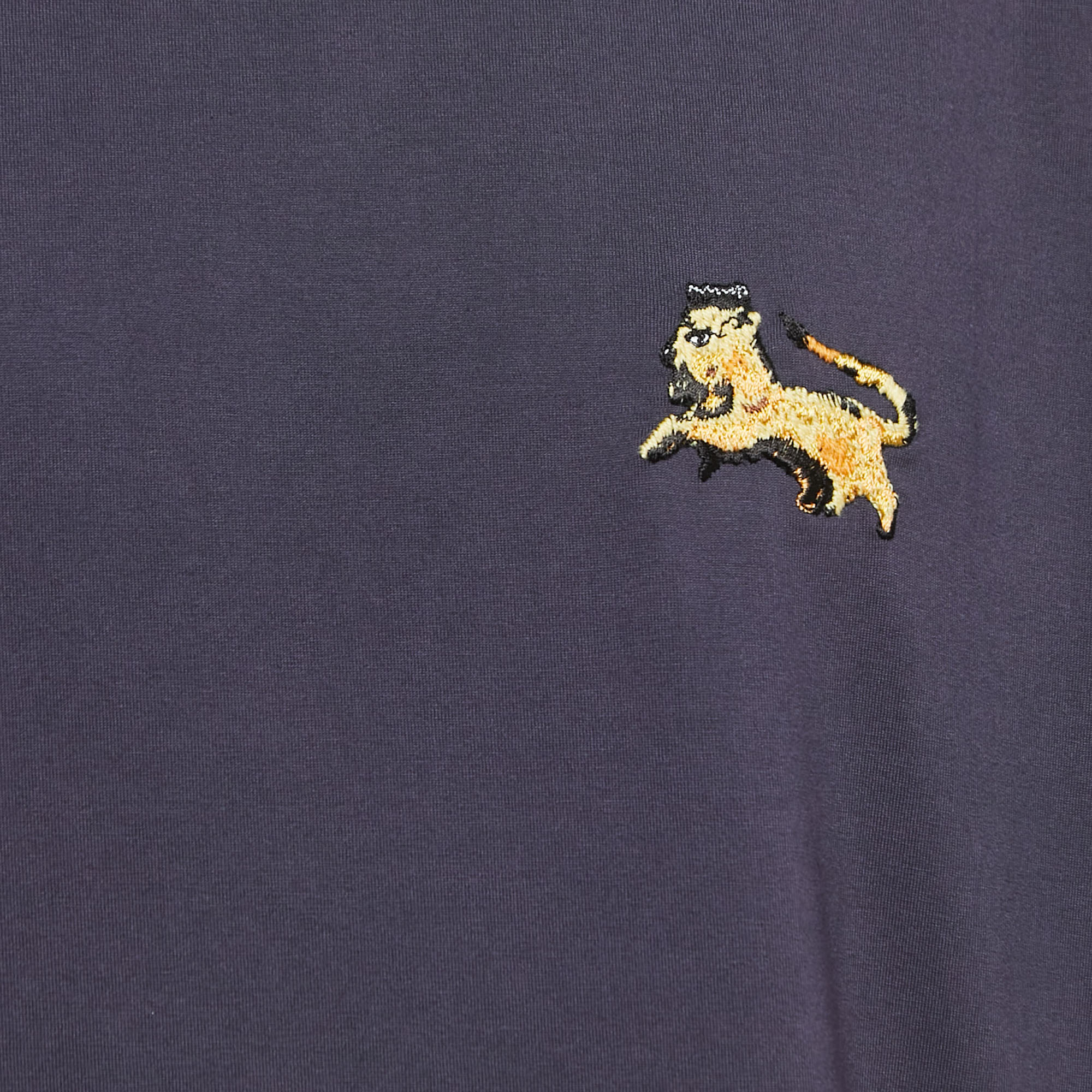Dior Purple Cotton Embroidered Crewneck T-Shirt L