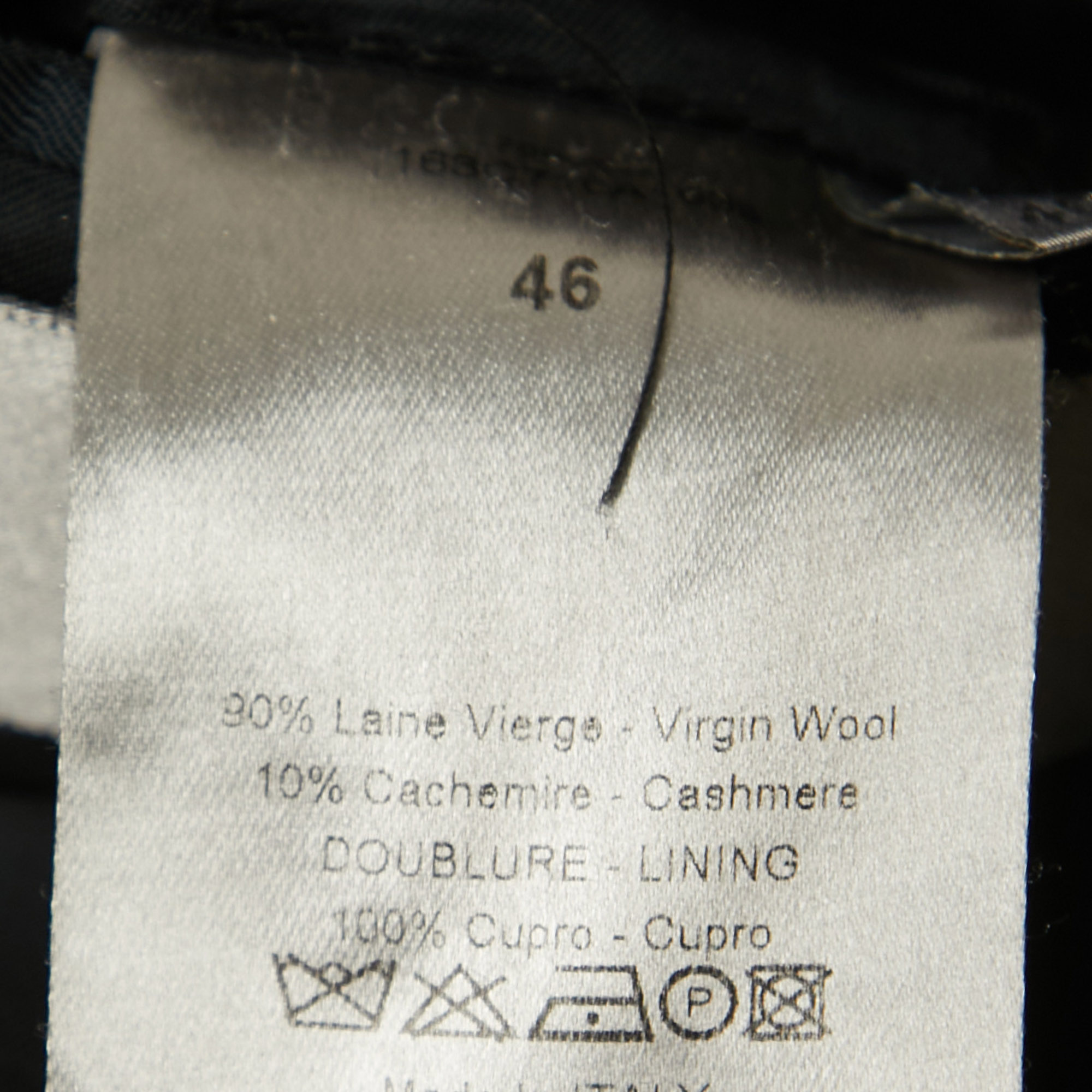 Dior Grey Wool Single-Breasted Jacket S