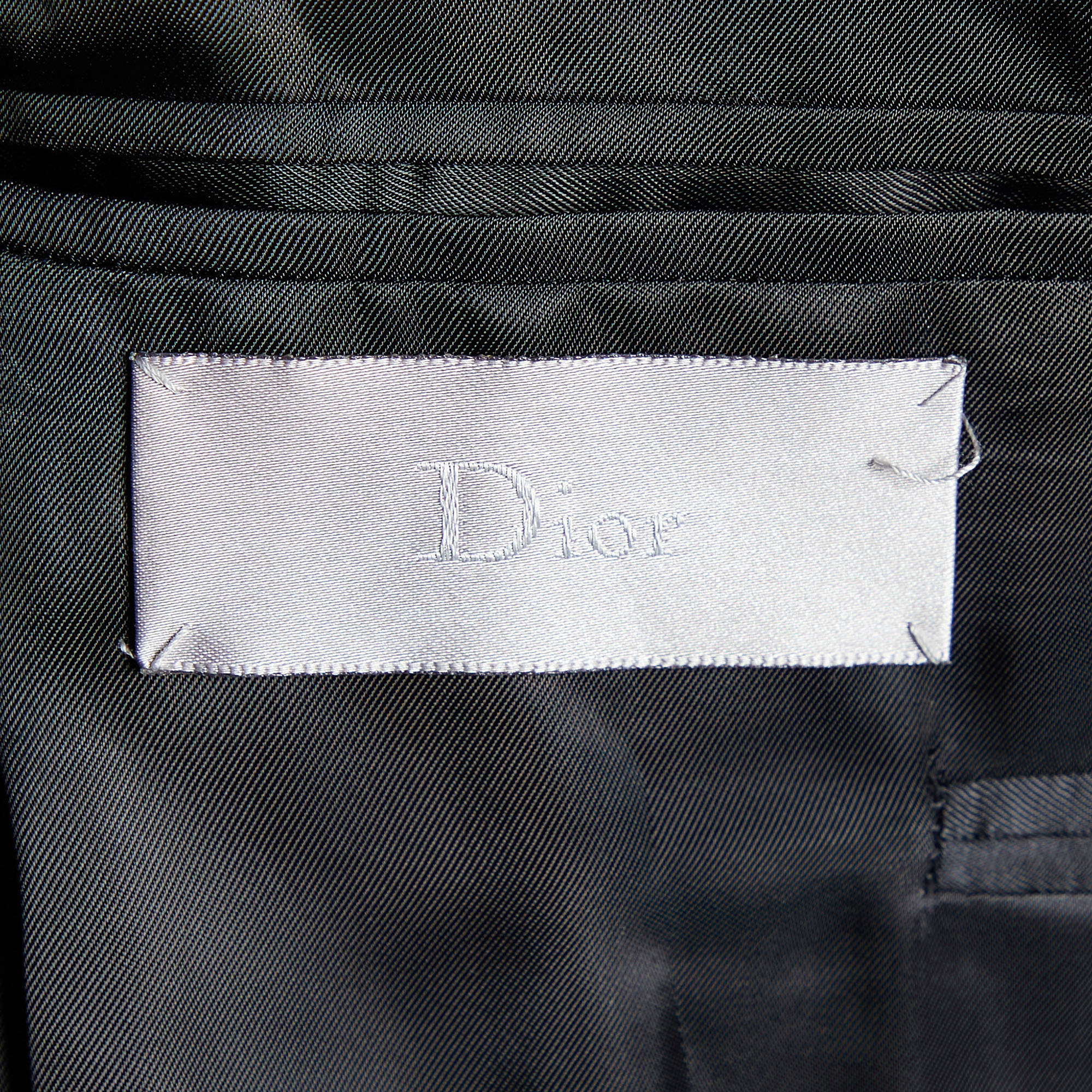 Dior Homme Black Wool Button Front Blazer M