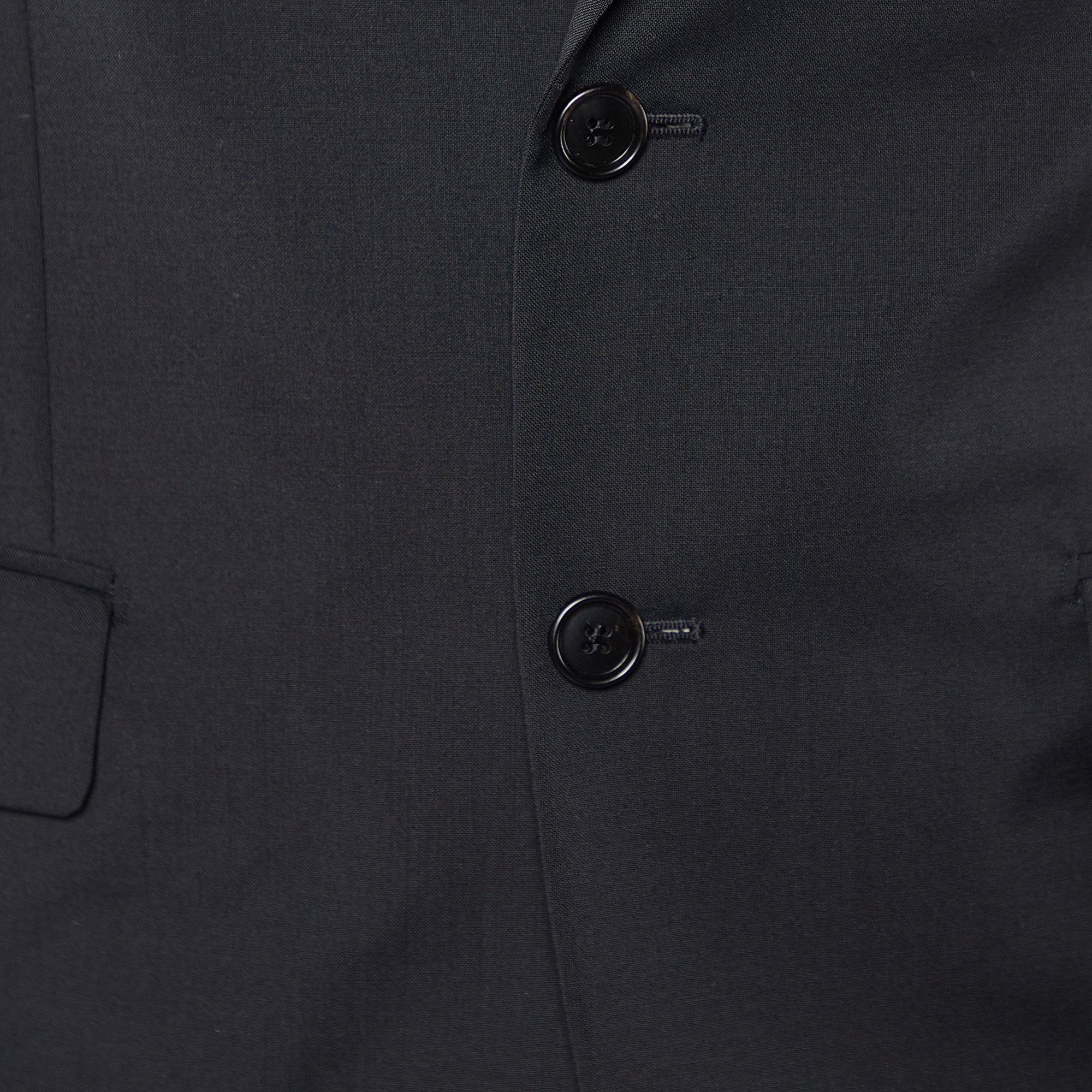 Dior Homme Black Wool Button Front Blazer M