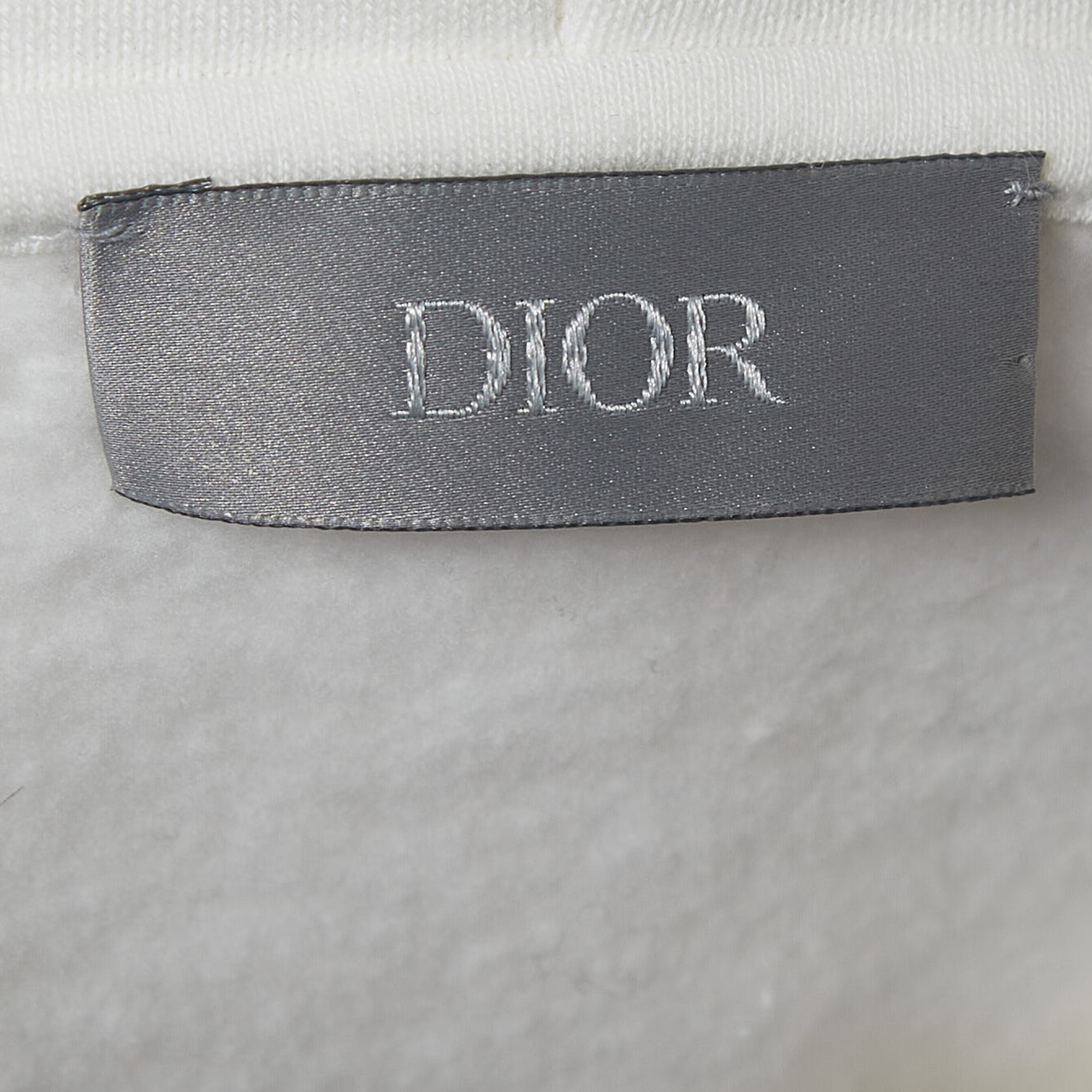 Dior Homme X Daniel Arsham White 3D Print Cotton Hoodie M