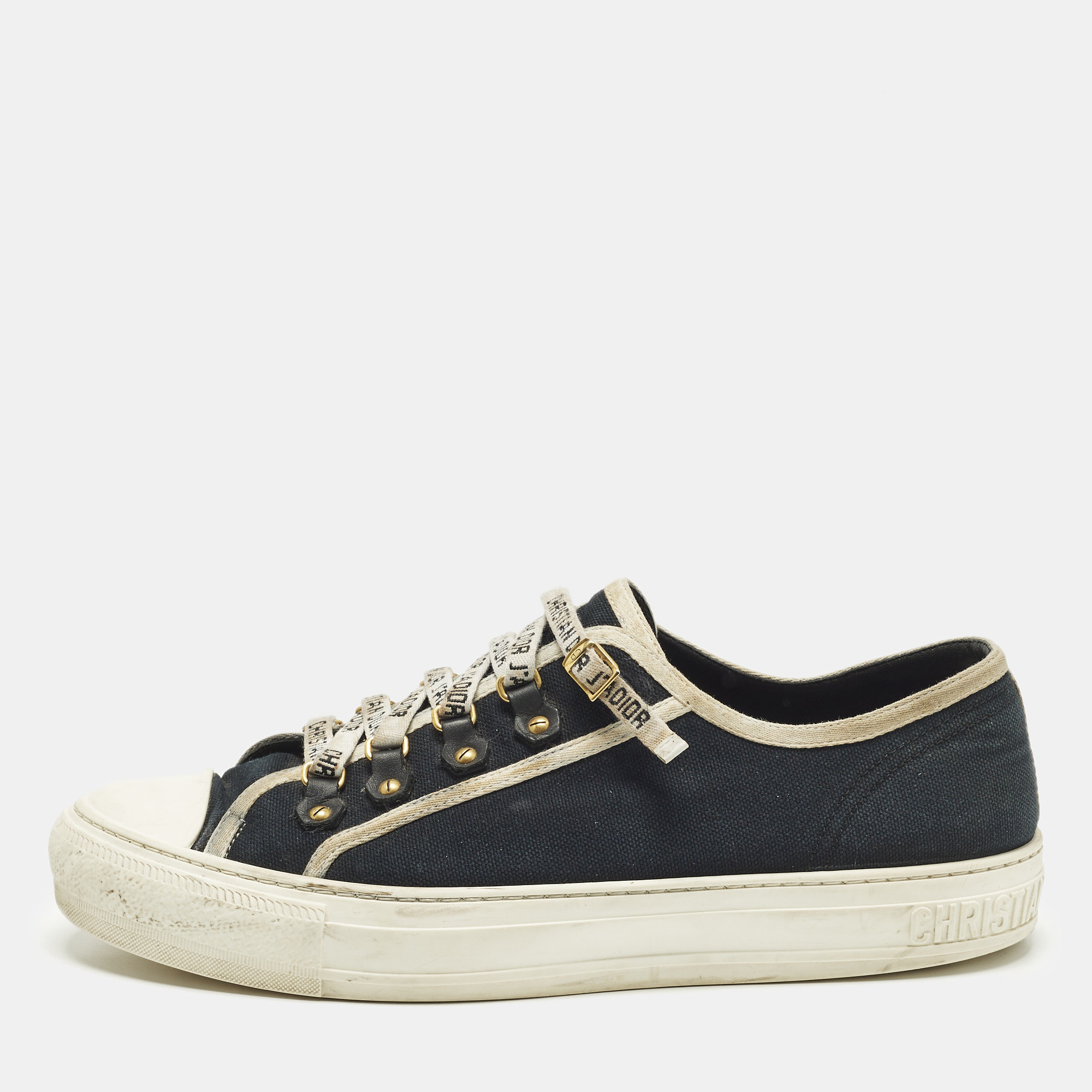 Dior Walk'n'Dior Size Navy Blue/White Canvas Low Top Sneakers
Dior Walk'n'Dior Size Navy Blue/White Canvas Low Top Sneakers
