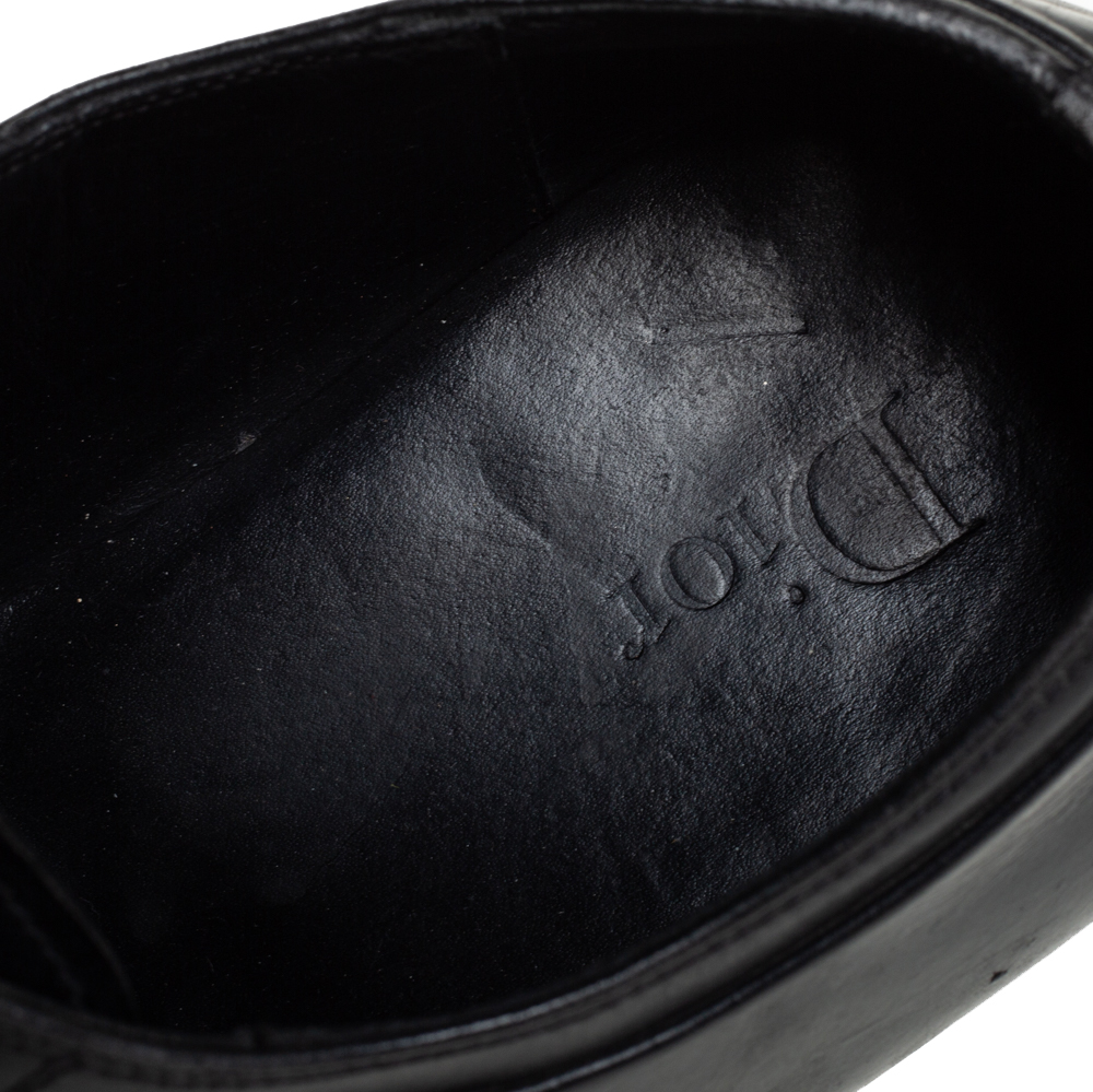 Dior Black Leather Oxfords Size 41