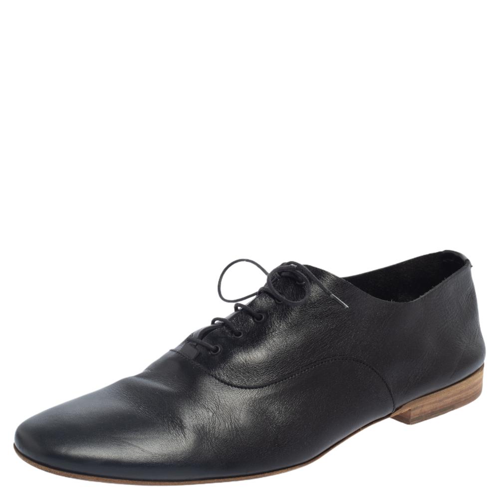 Dior Black Leather Lace Up Oxfords Size 42.5