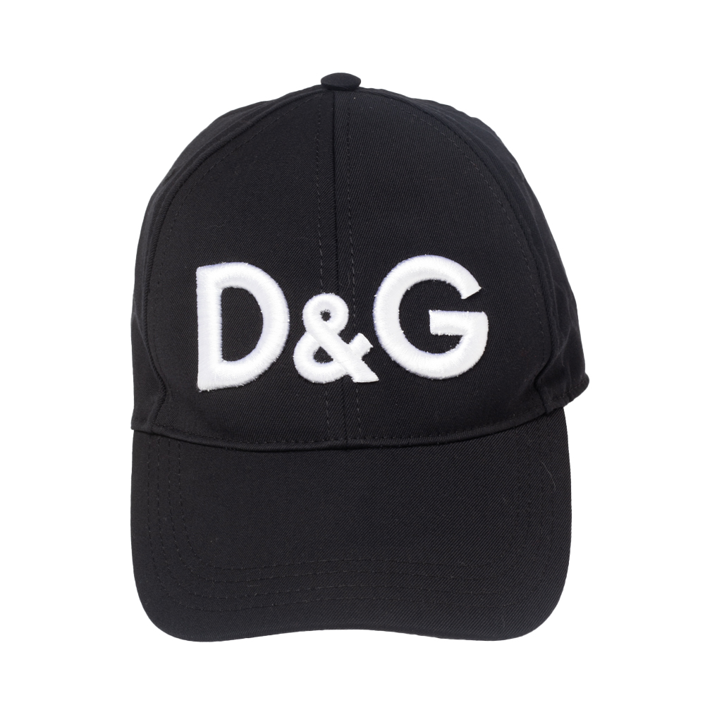 

Dolce & Gabbana Black Logo Embroidered Cotton Twill Baseball Cap (57)