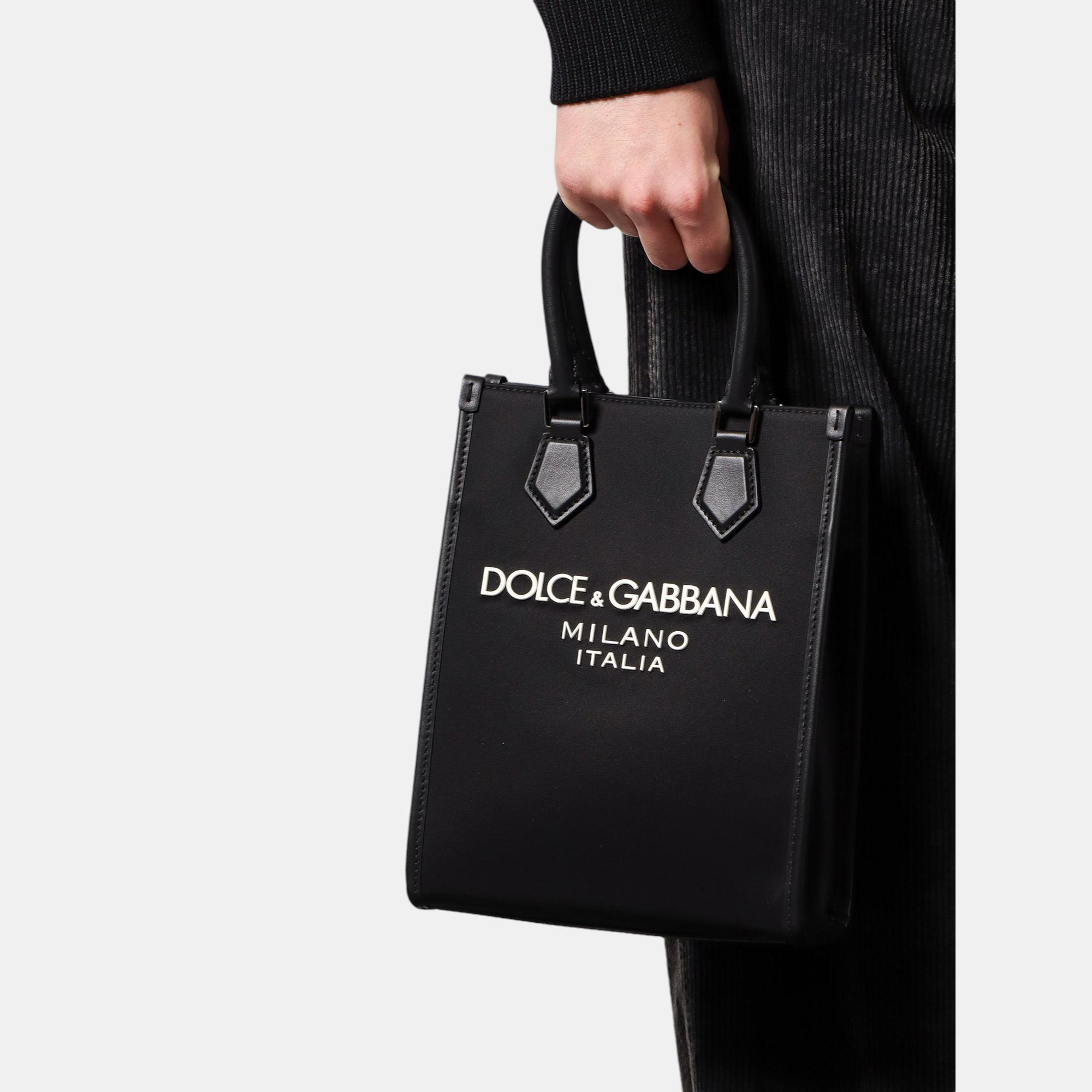 Dolce & Gabbana Black Nylon And Leather Handbag