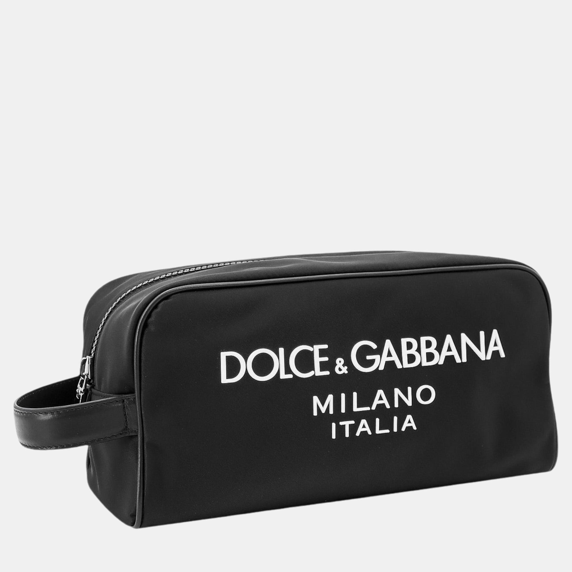 Dolce & Gabbana Black Nylon Pouch