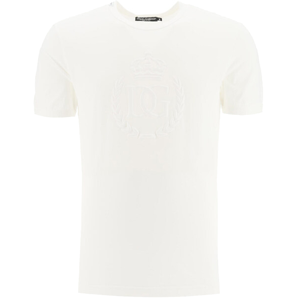 Dolce & Gabbana White DG embroidery T-shirt Size EU 44