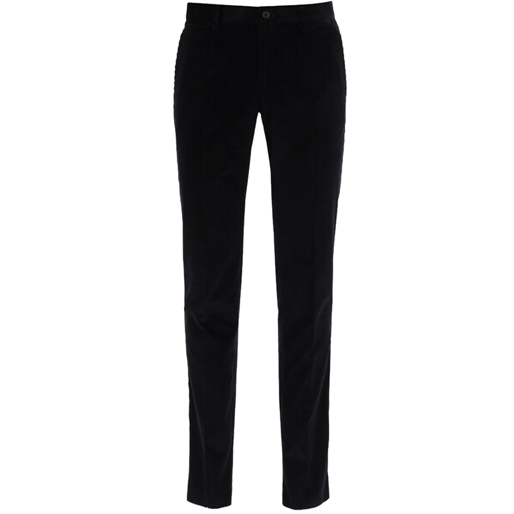 Dolce & Gabbana Black slim-fit Corduroy Trousers Size EU 46