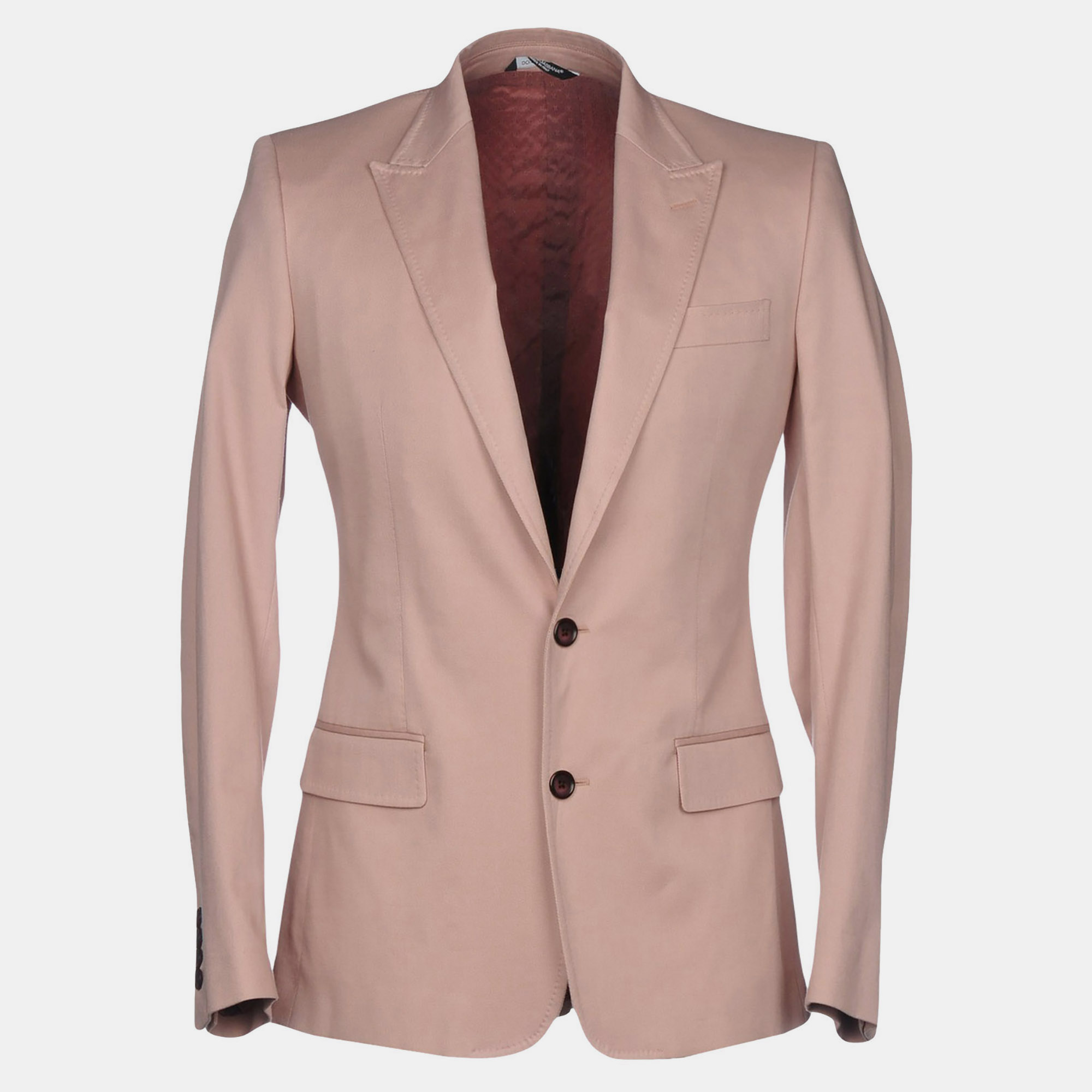 Dolce & gabbana pink cotton tailored blazer s (it 46)